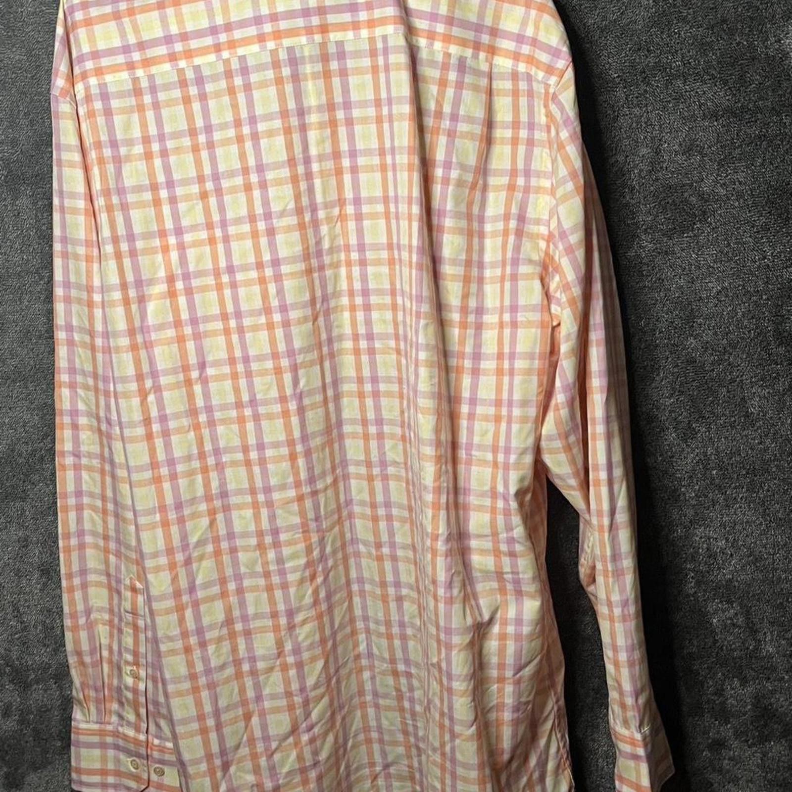 Southern Tide Southern Tide Gingham Button Down Peach Pink Yellow XL Size US XL / EU 56 / 4 - 2 Thumbnail