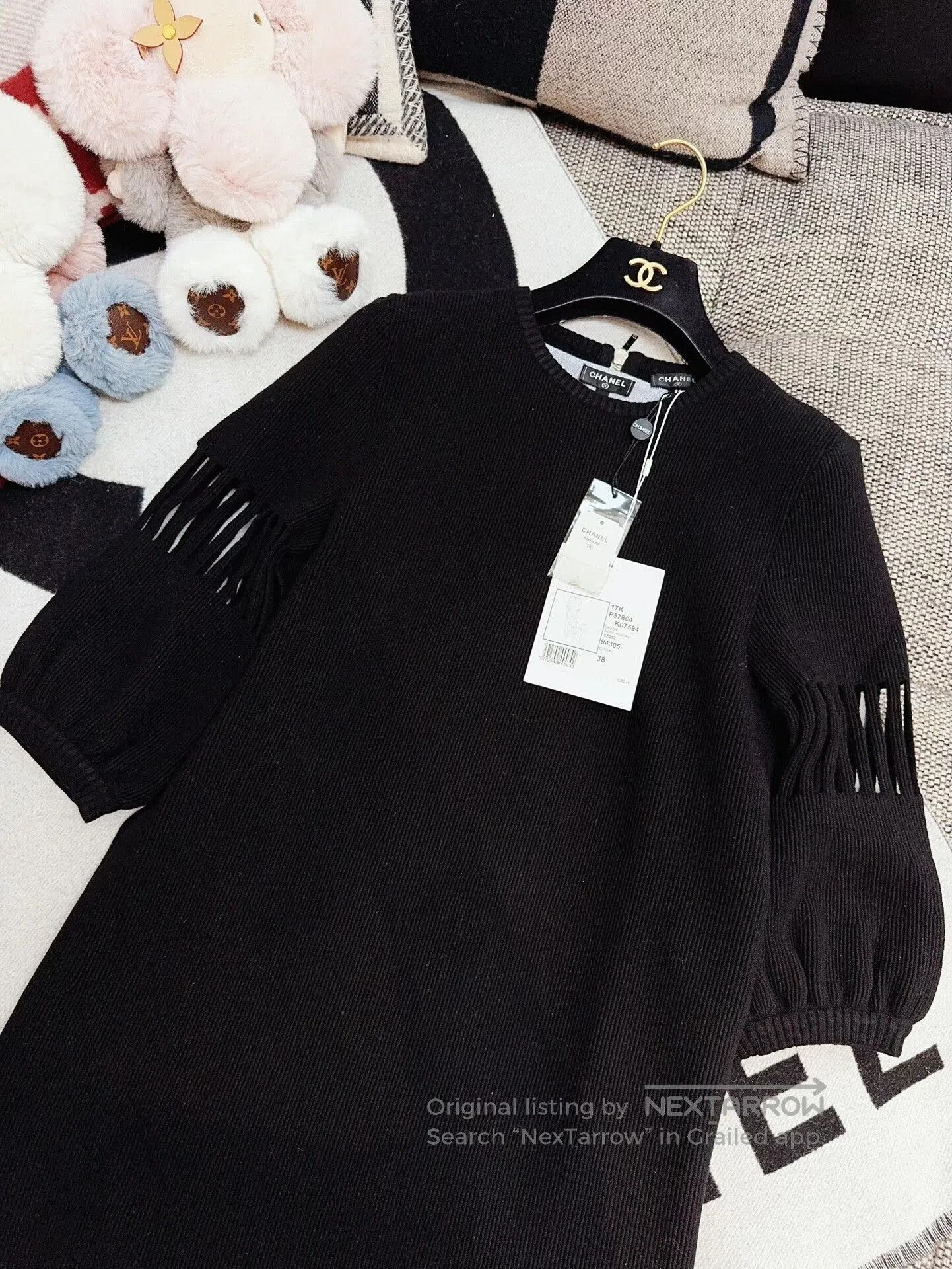 Chanel black lantern sleeve lace dress. Size US M / EU 48-50 / 2 - 3 Thumbnail