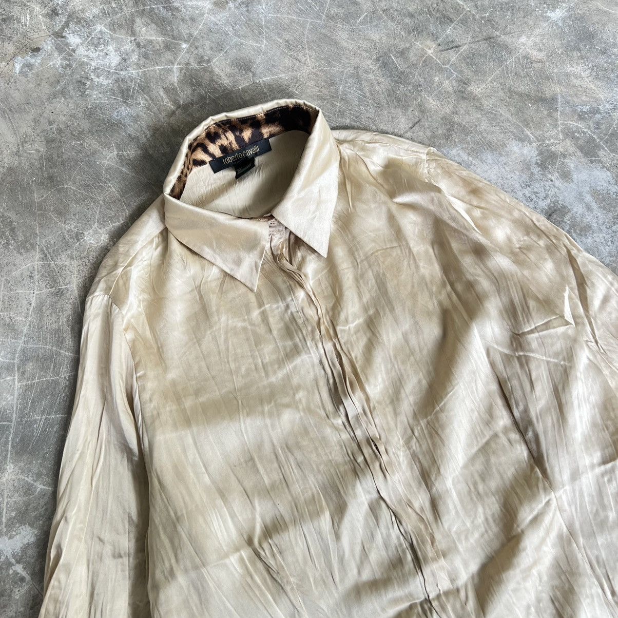 Roberto Cavalli 1990’s Roberto Cavalli Silk shirt Size S / US 4 / IT 40 - 2 Thumbnail