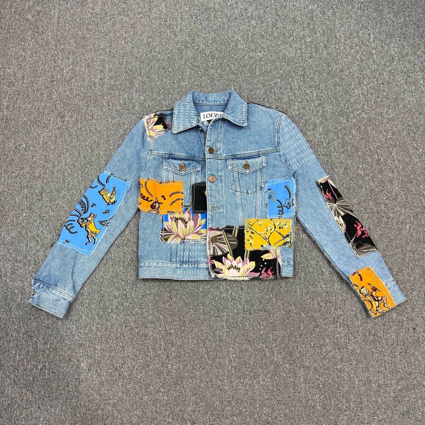 Loewe Loewe denim colorblocked jacket 34 mint Size XS / US 0-2 / IT 36-38 - 1 Thumbnail