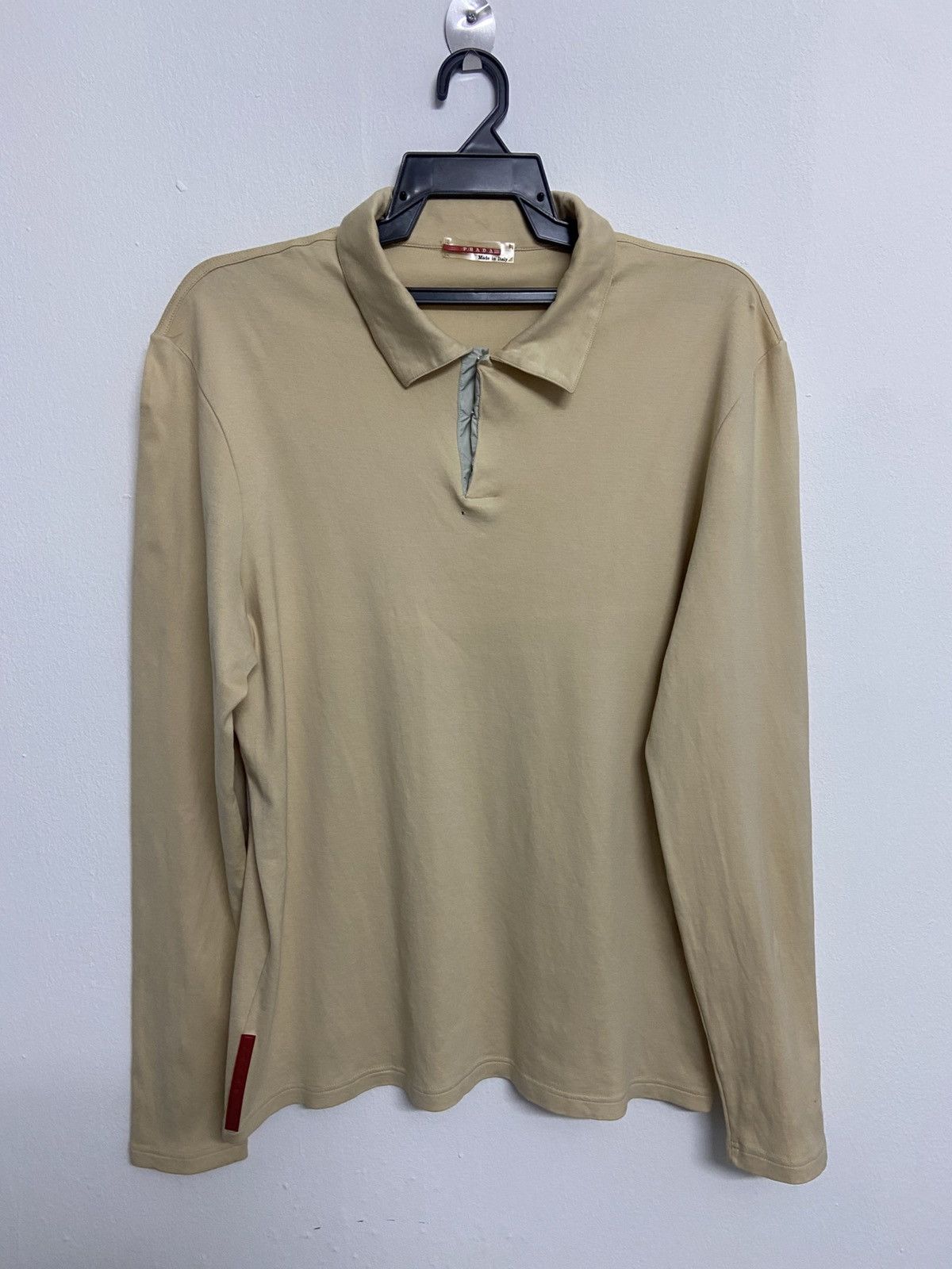 Prada Prada Long Sleeve Polo Shirt Size US L / EU 52-54 / 3 - 1 Thumbnail