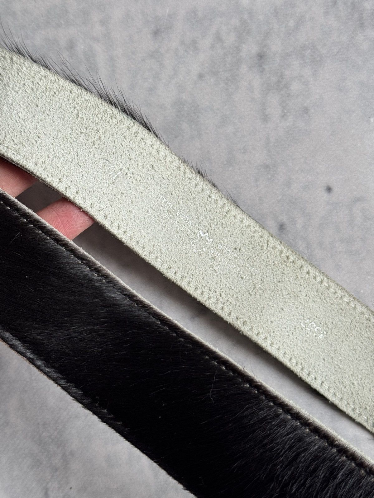 Japanese Brand RARE Horse hair Y2K Vintage Avantgarde leather belt Japanese Size ONE SIZE - 7 Thumbnail