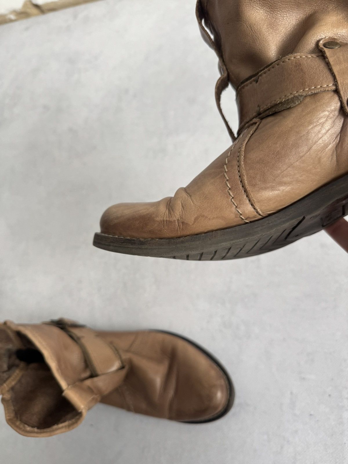 If Six Was Nine Vintage Buffalo A.S 98 Style Leather Y2k Ankle Boot Size US 8 / IT 38 - 11 Thumbnail