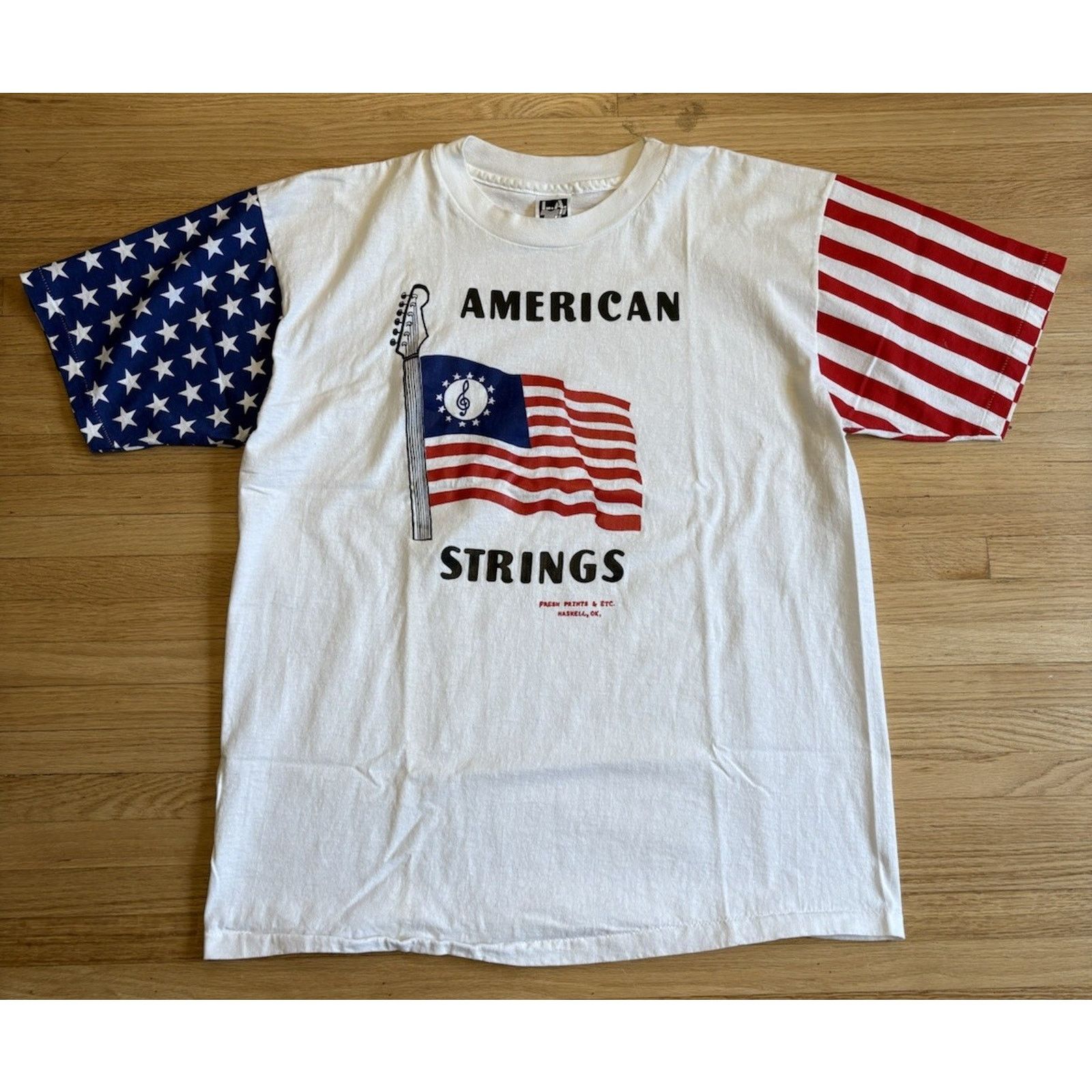 The Unbranded Brand Vintage 80s T Shirt XL Mint Cond American Flag Single Stitch Size US XL / EU 56 / 4 - 1 Thumbnail