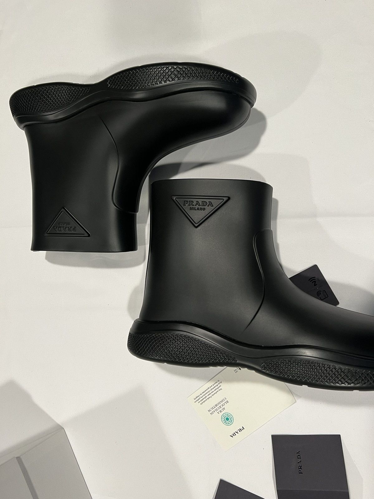 Prada Prada men’s rain rubber boots 43/10. $1250 Size US 9 / EU 42 - 8 Thumbnail