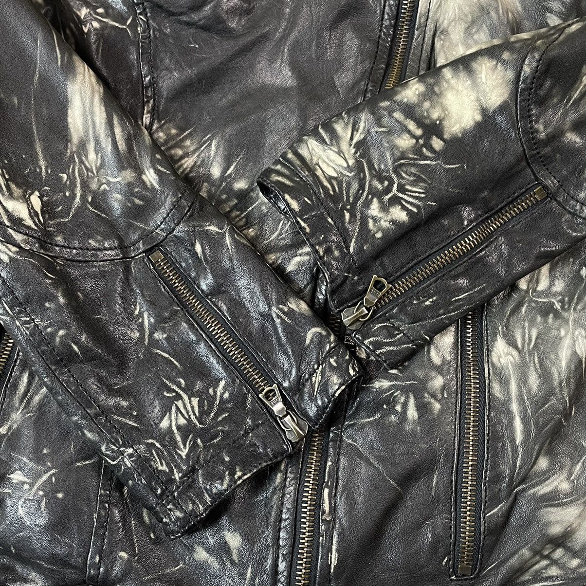Drome DROMe Italy Printed Leather Biker Jacket Like Rick Owens Size S / US 4 / IT 40 - 7 Thumbnail