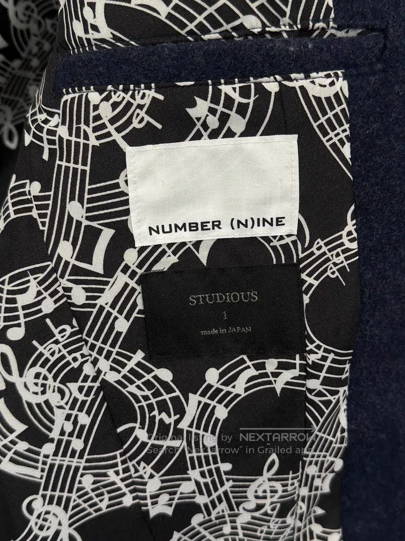 Number (N)ine Number (N)ine Navy Blue Note Tweed Suit Jacket Size US S / EU 44-46 / 1 - 7 Thumbnail