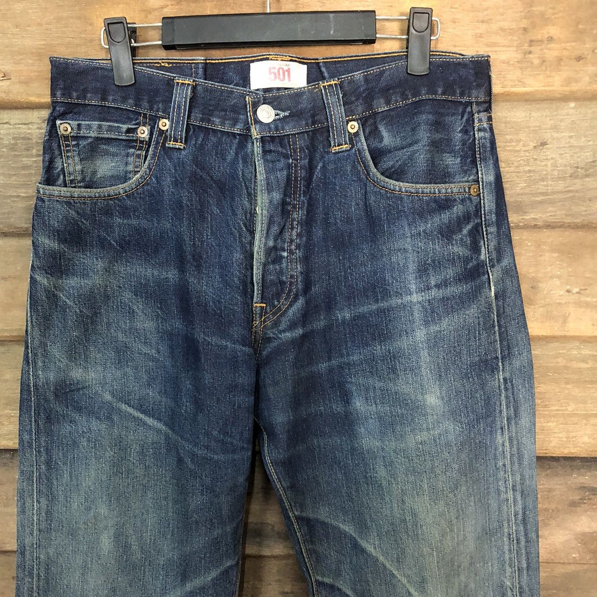 Levi's 501 Levis Strauss & Co faded Blue Denim Pants #7318 Size US 29 - 6 Thumbnail