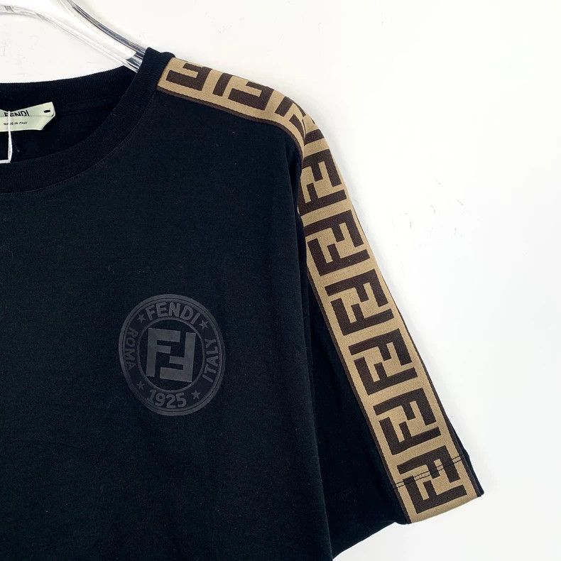 Fendi Fendi Black Logo Cotton Short Sleeve TShirt Size US XS / EU 42 / 0 - 3 Thumbnail