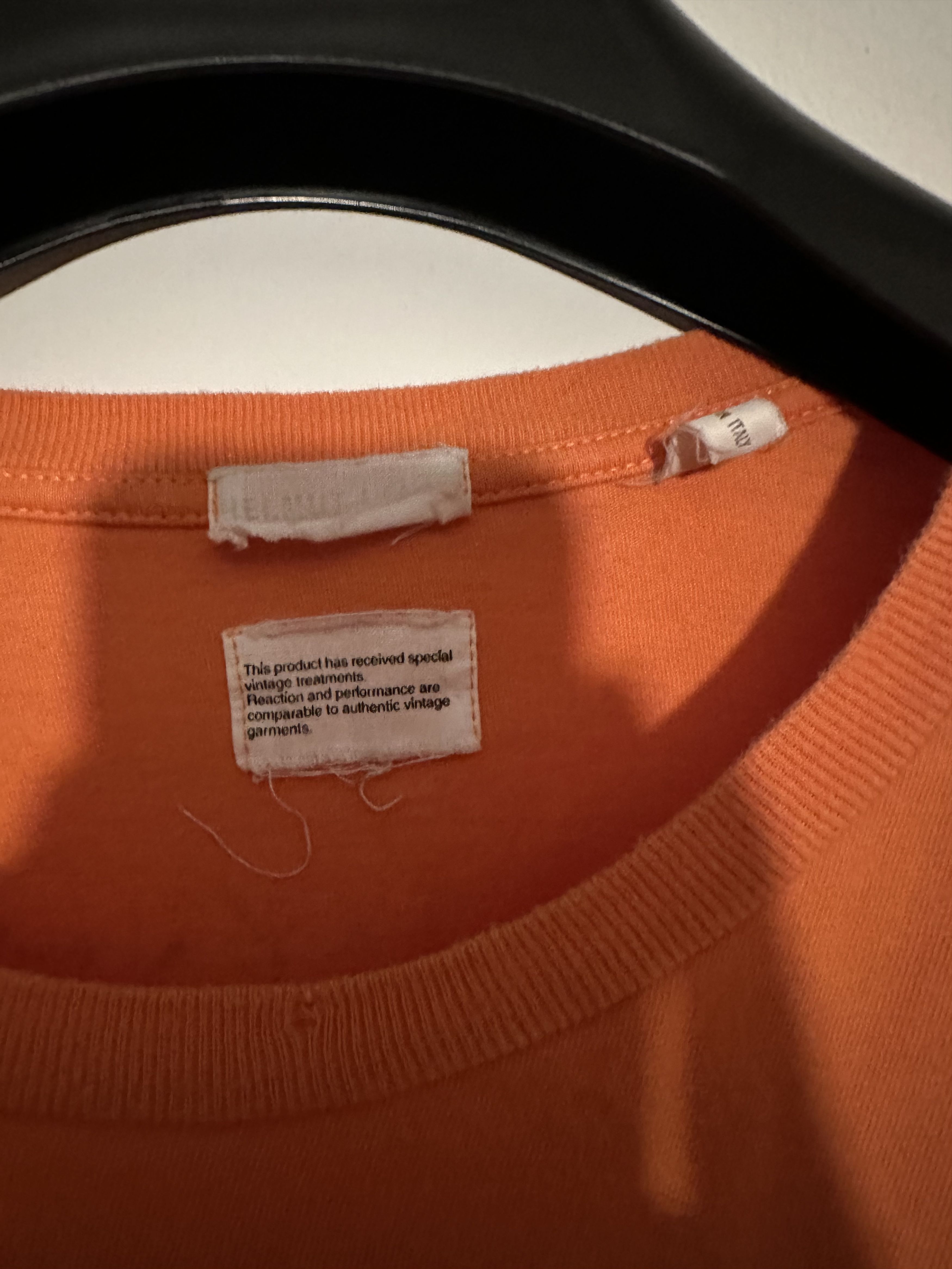 Helmut Lang Helmut Lang Vintage Orange Cotton Tee Size US M / EU 48-50 / 2 - 2 Thumbnail