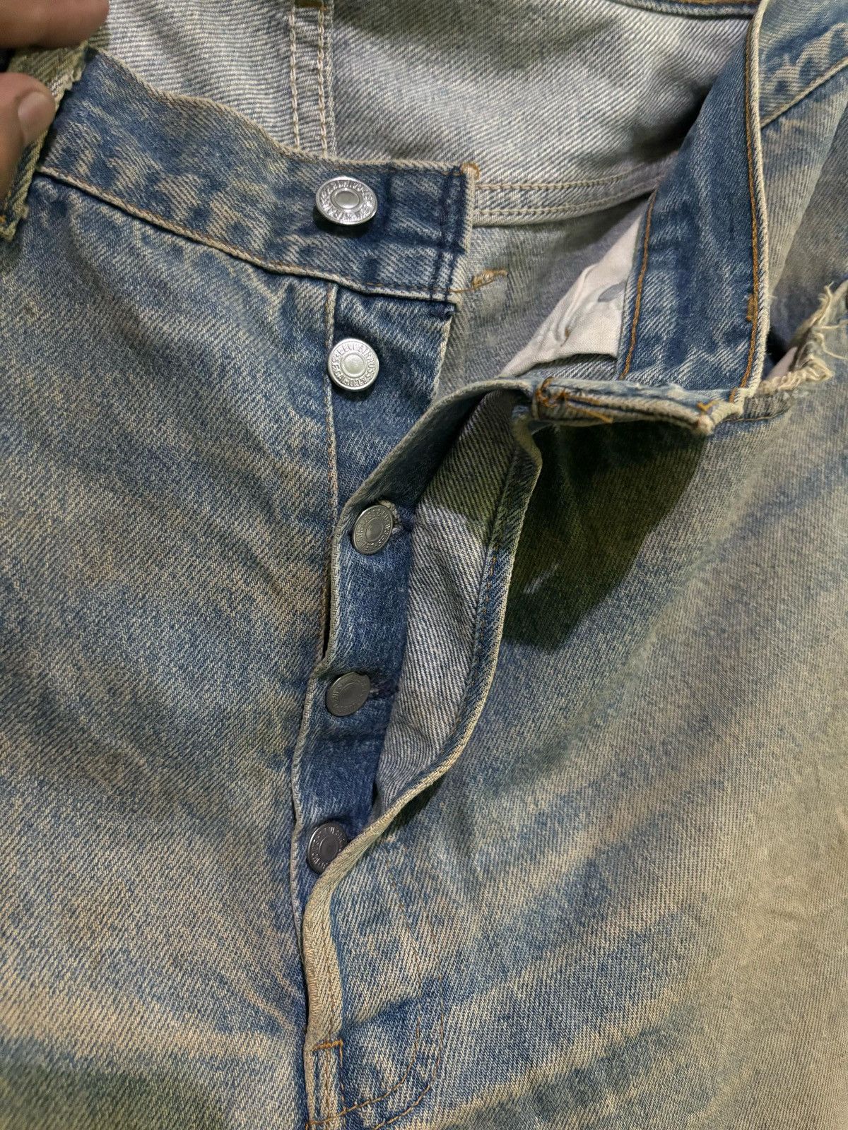 Levi's × Levi's Vintage Clothing Vintage 501 Levis Denim Pant Distressed Made In USA Size US 35 - 14 Thumbnail