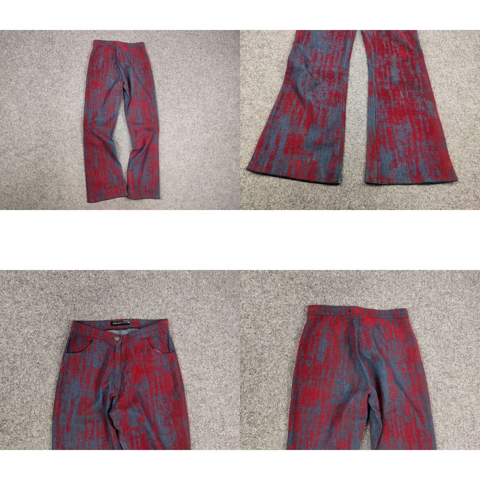 Vintage VINTAGE Hysteric Glamour Jeans Women Vintage Flared Jeans 26 27 Red Blue Denim Cotton Mid Belted Pockets Y2K Size 27" / US 4 / IT 40 - 8 Thumbnail