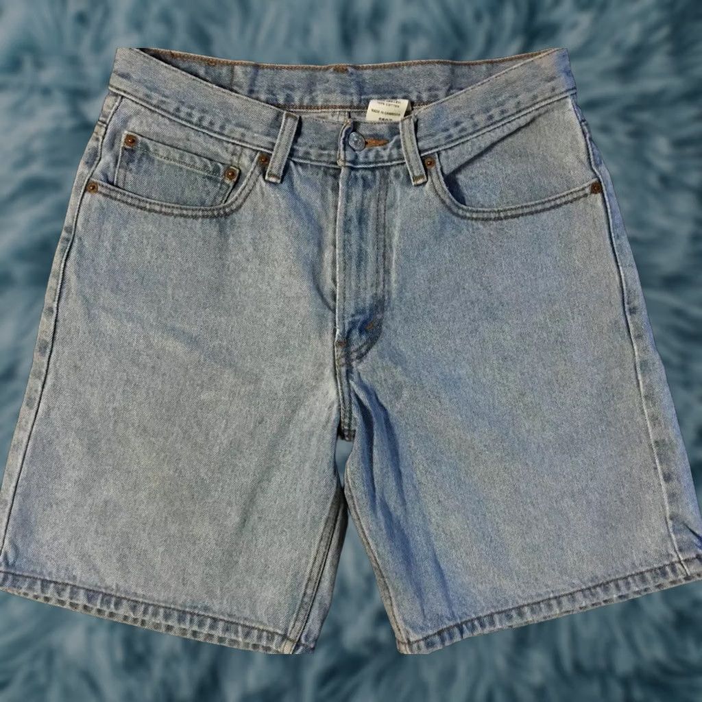 Levi's VINTAGE Levi's 550 Faded Jean Shorts 31 Baggy Relaxed Hip Hop Grunge Skate 90s Y2K Men Blue Denim Shorts Jeans 31 Mens Size US 31 - 1 Thumbnail