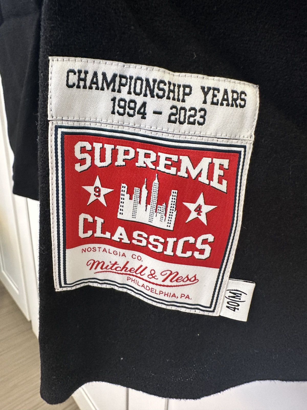 Mitchell & Ness × Supreme Wool baseball jersey Size US M / EU 48-50 / 2 - 3 Thumbnail