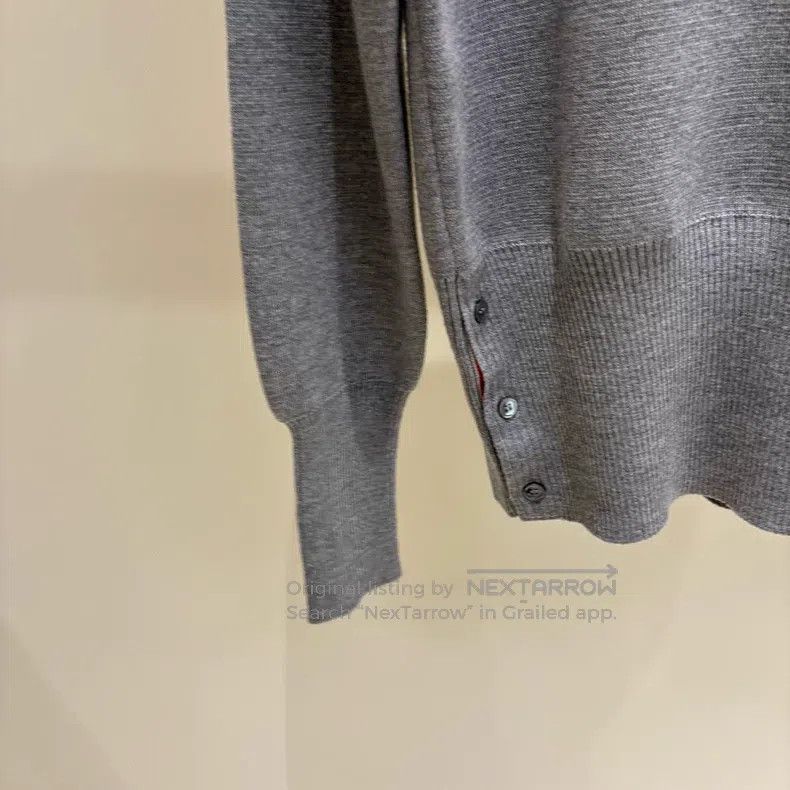 Thom Browne Thom Browne Light gray knit cotton crewneck Size US S / EU 44-46 / 1 - 4 Thumbnail