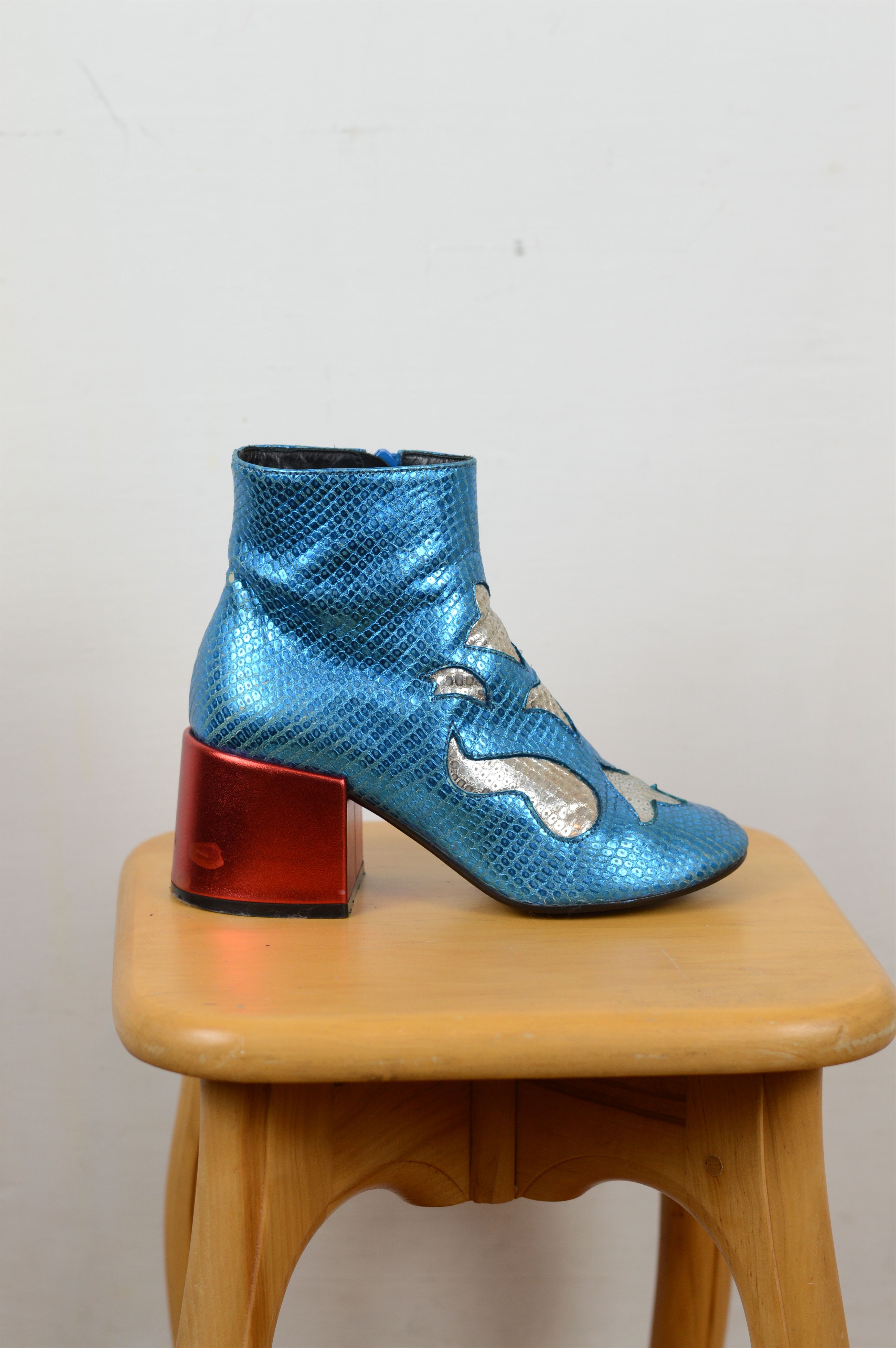 Maison Margiela MM6 Maison Martin Margiela Snakeskin Leather Ankle Boots Grailed