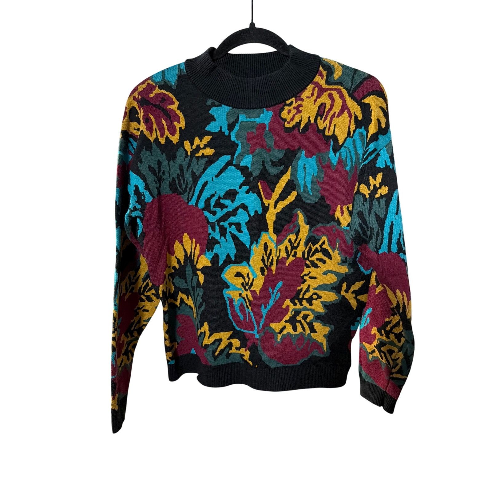 Vertabrae 0249 Amour Vert Floral Intarsia Knit Sweater Size Small Size S / US 4 / IT 40 - 1 Thumbnail