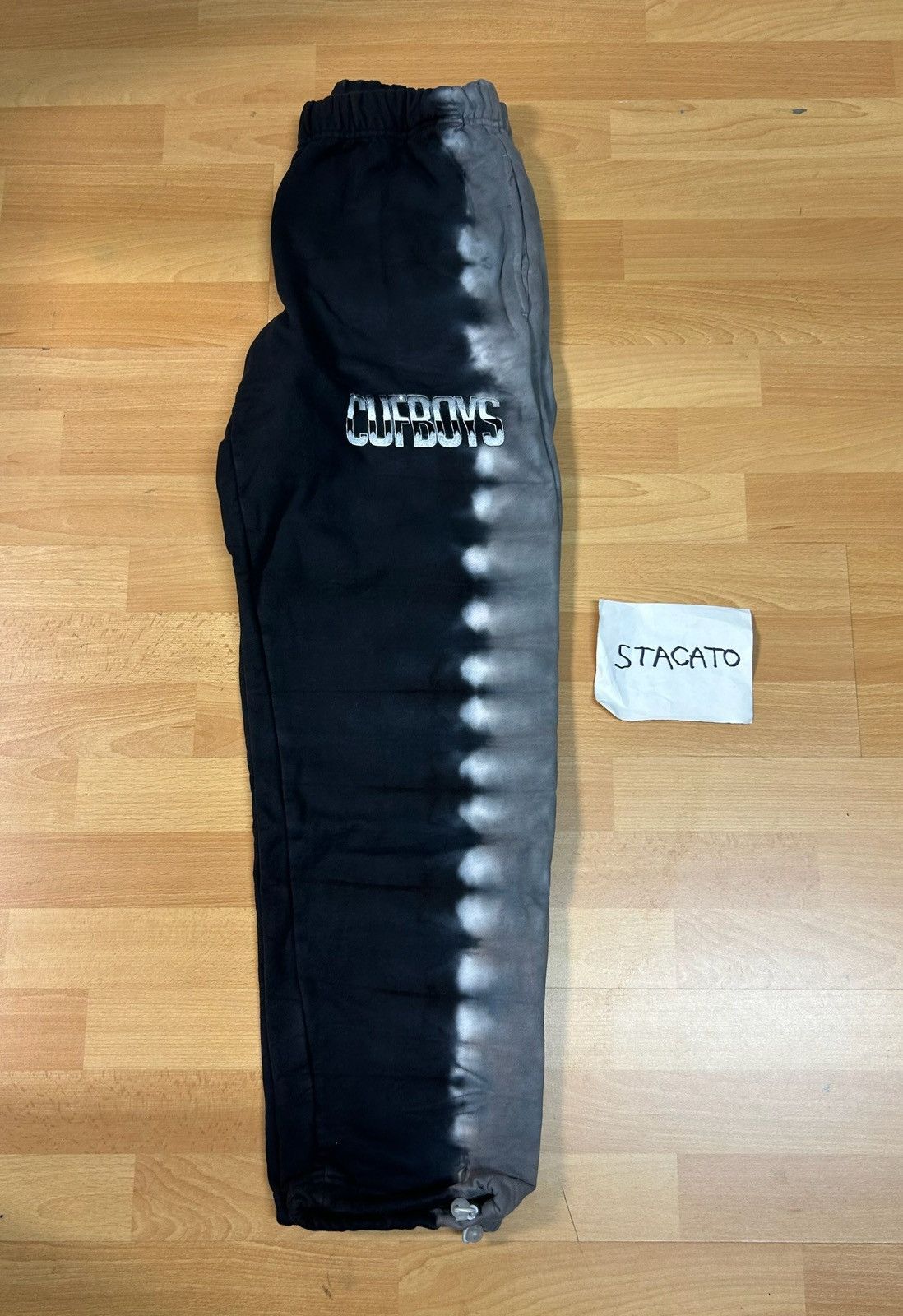 Rap Tees × Vintage CUFBOYS Tie Dye Sweatpants Black Size US 32 / EU 48 - 5 Thumbnail