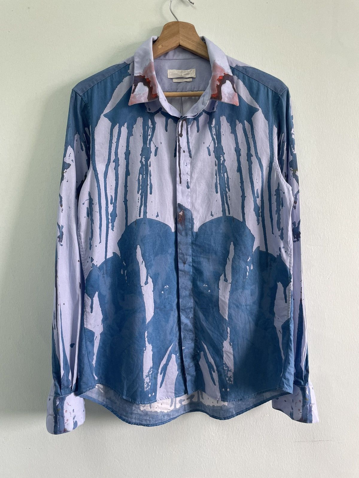 Alexander McQueen SS 2009 Alexander McQueen Painted Shirt Size US M / EU 48-50 / 2 - 1 Thumbnail