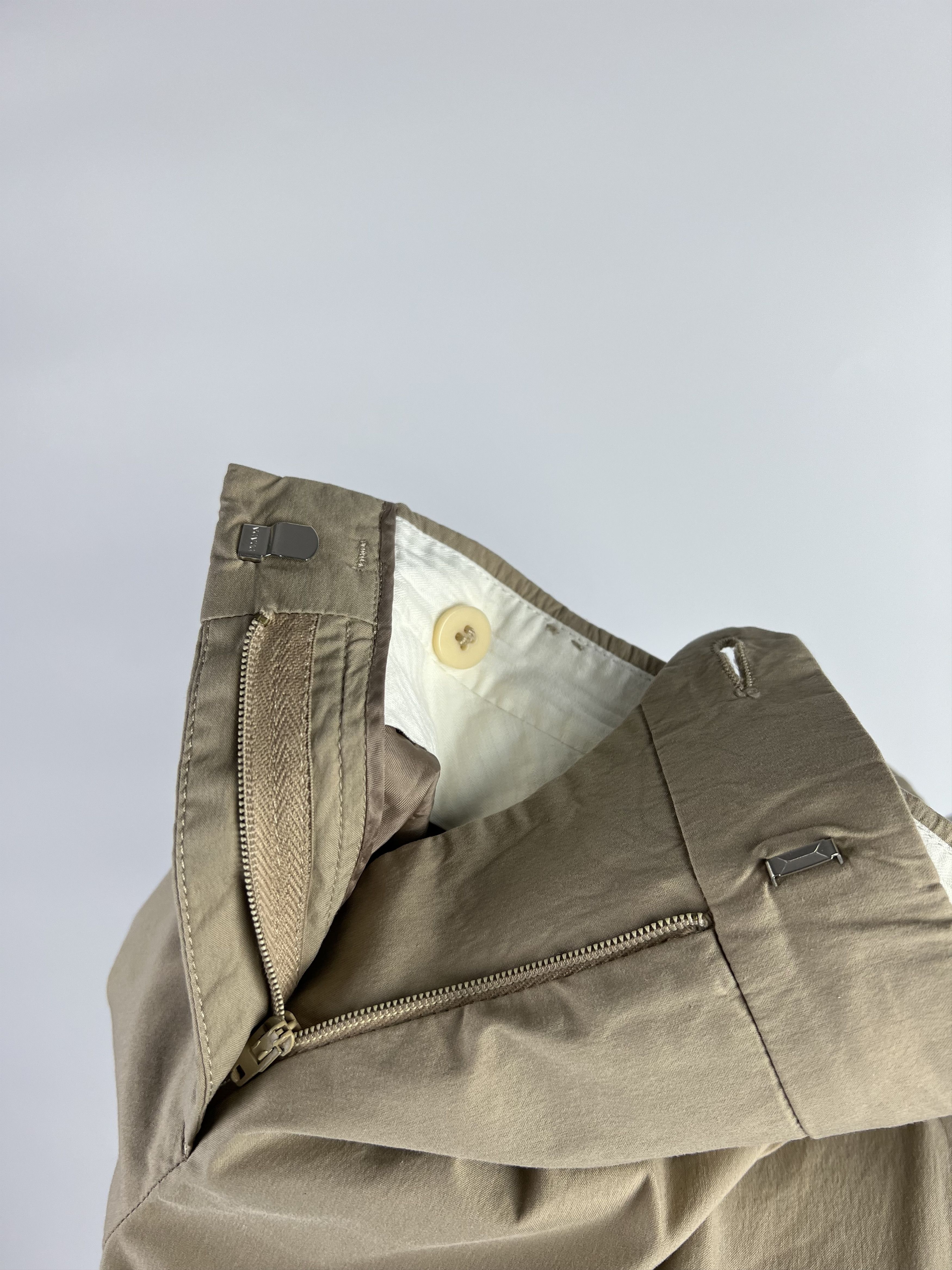 Prada Prada Women's Beige Cropped Chino Pants Size IT44 Size 30" / US 8 / IT 44 - 11 Thumbnail