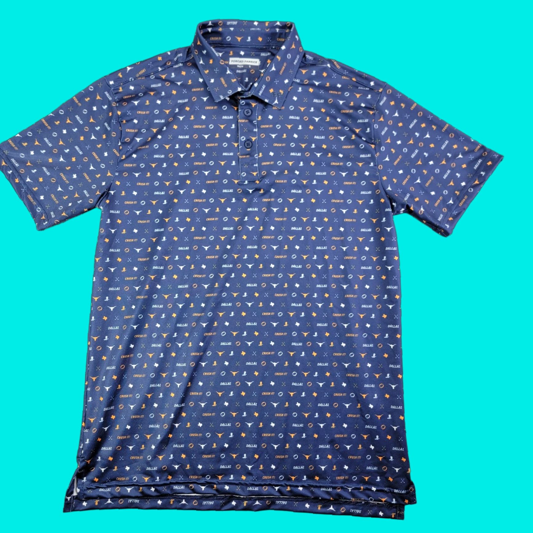 Vintage Forged Fabrics Polo Shirt Mens Small Blue Dallas Texas Golf Crush It Graphic Size US S / EU 44-46 / 1 - 1 Thumbnail