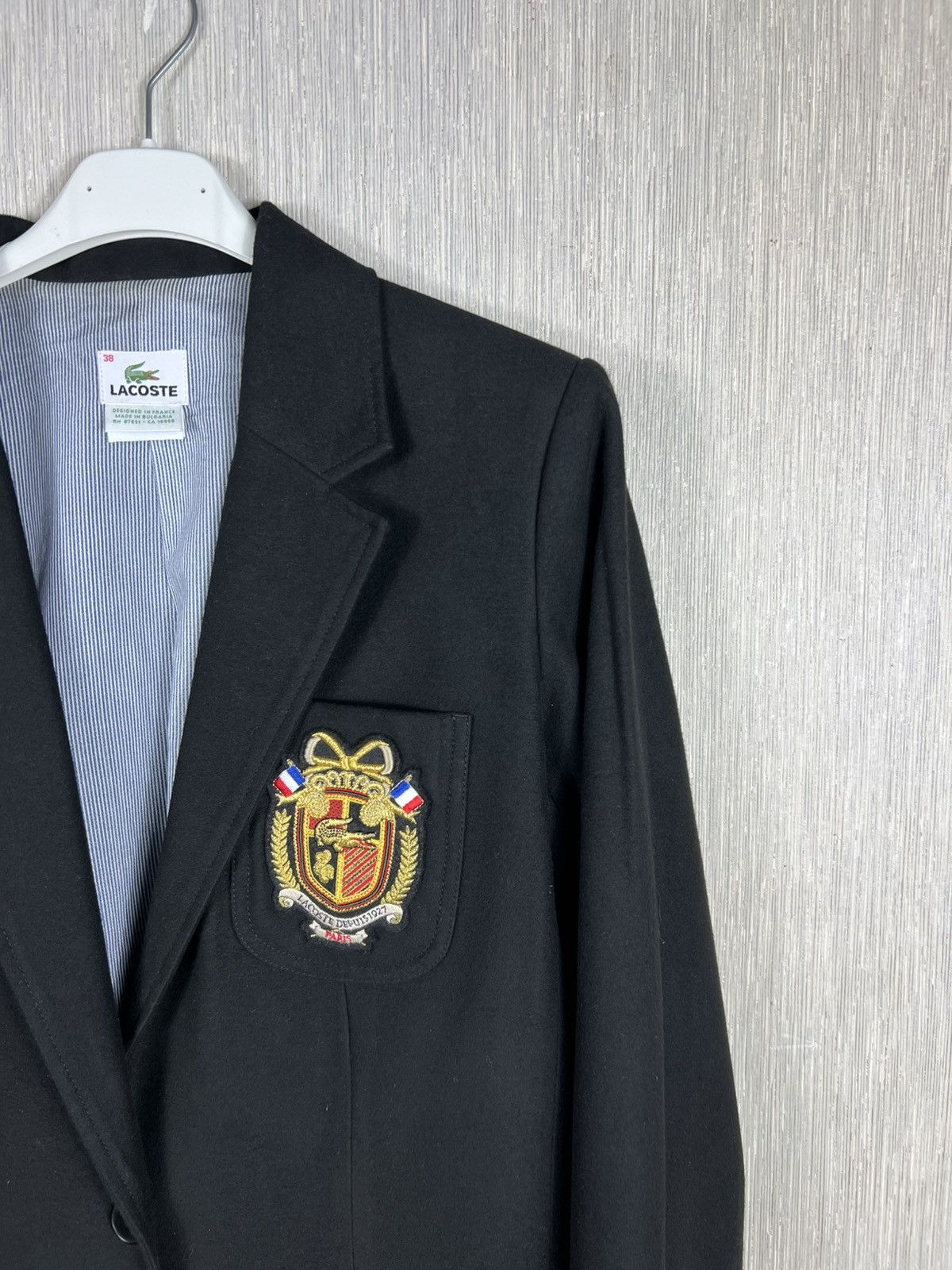 Lacoste Vintage Lacoste depuis France blazer jacket emblem logo Size S / US 4 / IT 40 - 3 Thumbnail