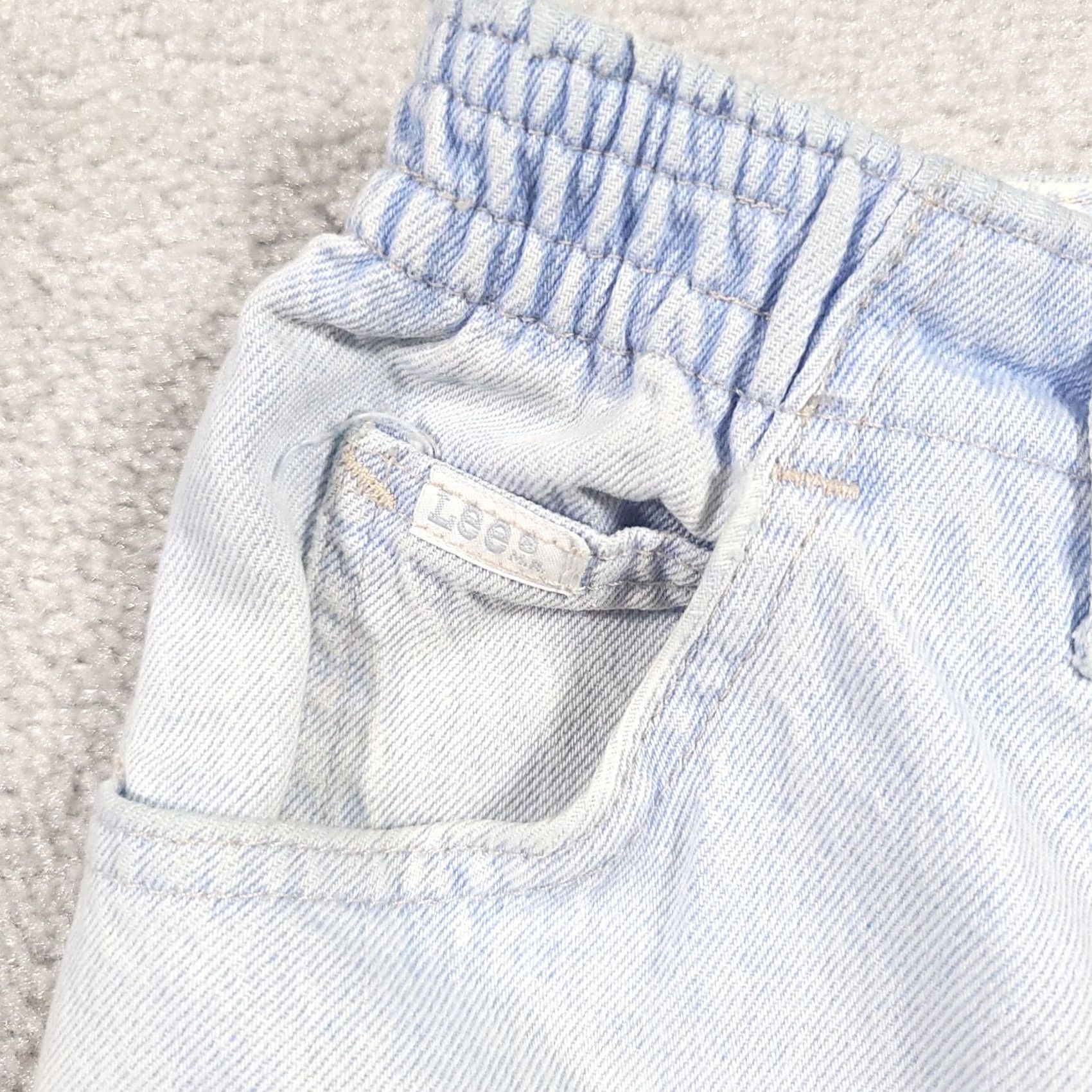 Lee VINTAGE Lee Jeans Womens 27 Blue Vtg Mom Elastic Waist High Rise Women 27x25 Crop Cowgirl Size 27" / US 4 / IT 40 - 4 Thumbnail