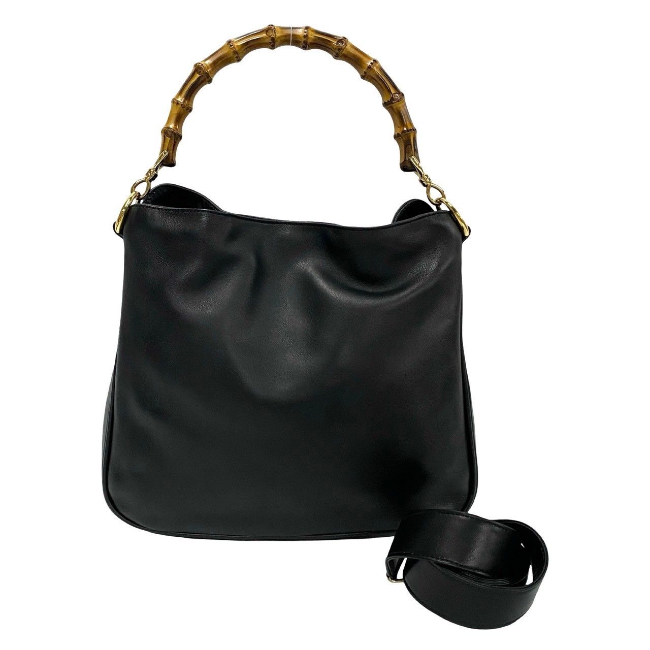 Gucci Gucci Leather Bamboo Tote Bag Leather Tote Bag in Very Good Condition Size ONE SIZE - 1 Thumbnail