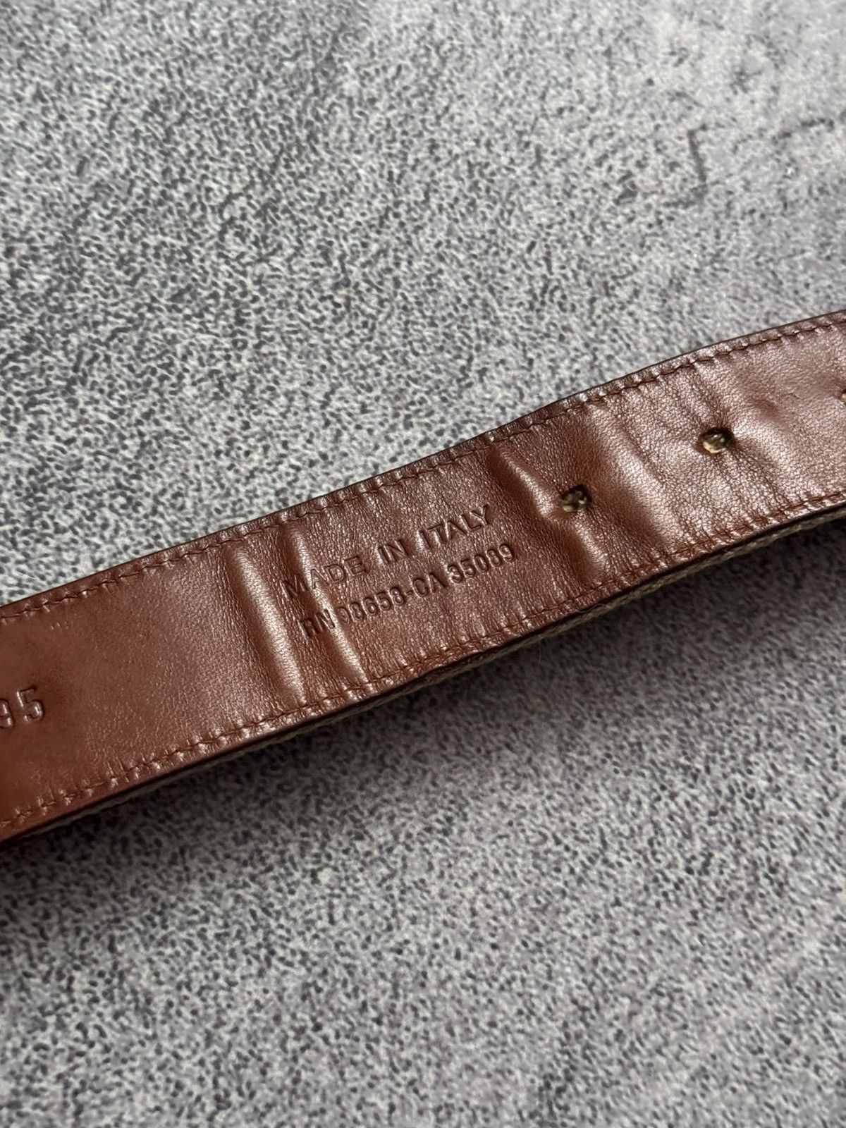Designer × Paul & Shark × Vintage Paul & Shark 104cm belt casual leather brown / beige Size ONE SIZE - 14 Thumbnail