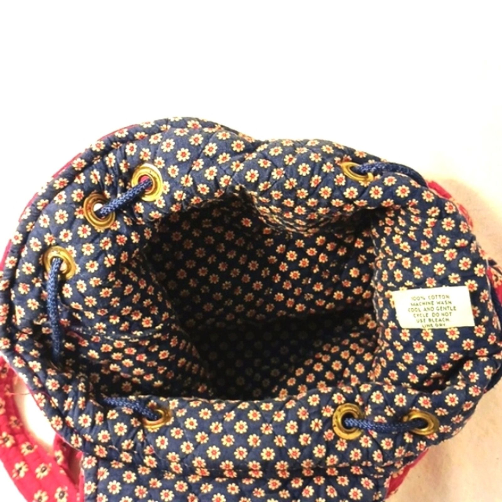 Vera Bradley Backpack VERA BRADLEY Red Blue Boho Travel Paisley QUILTED Size ONE SIZE - 14 Thumbnail
