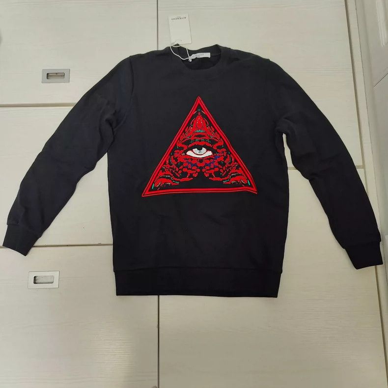 Givenchy Givenchy 2017FW Religious Eye Embroidered Sweatshirt Size US S / EU 44-46 / 1 - 1 Thumbnail