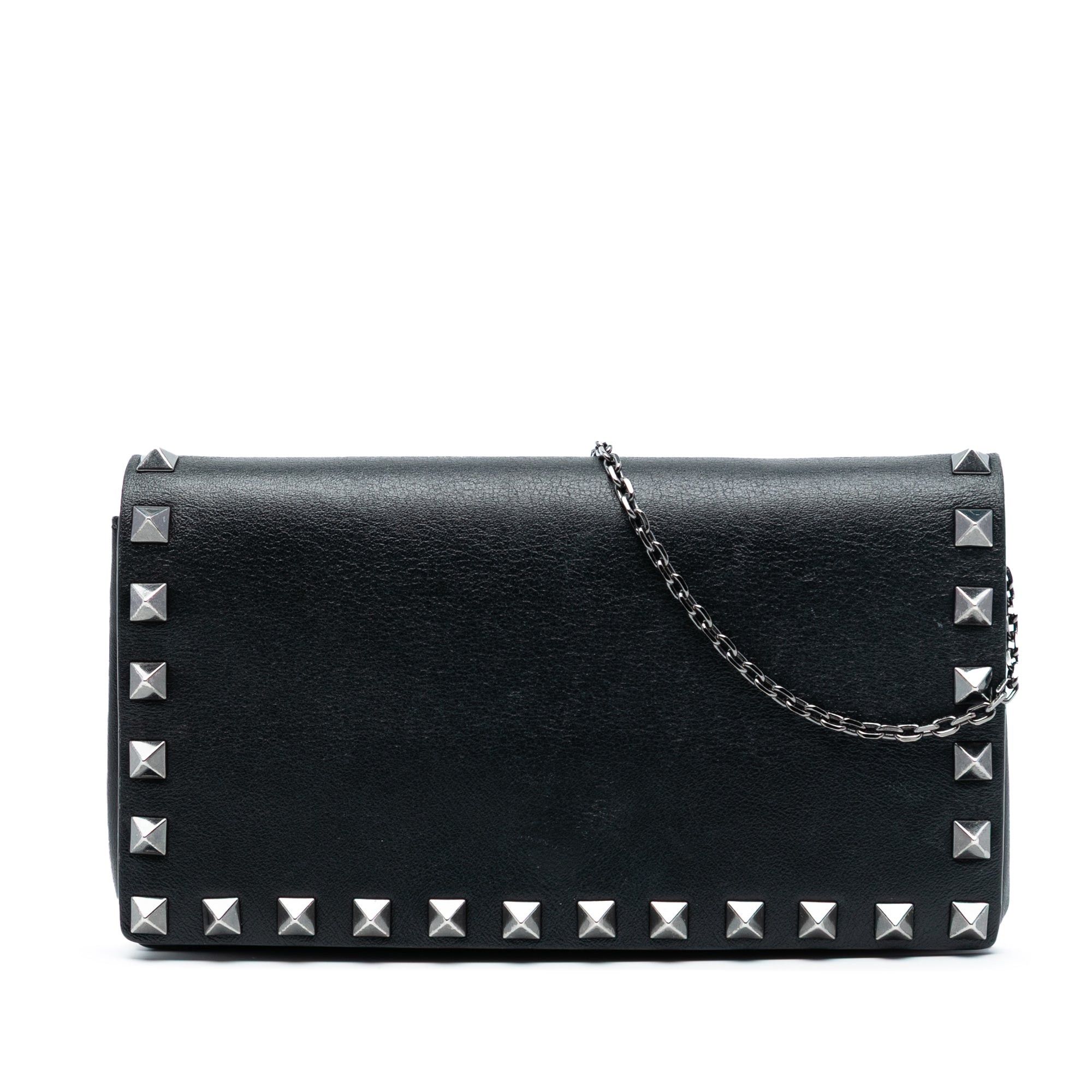 Valentino Leather Rockstud Crossbody in Black, Women's