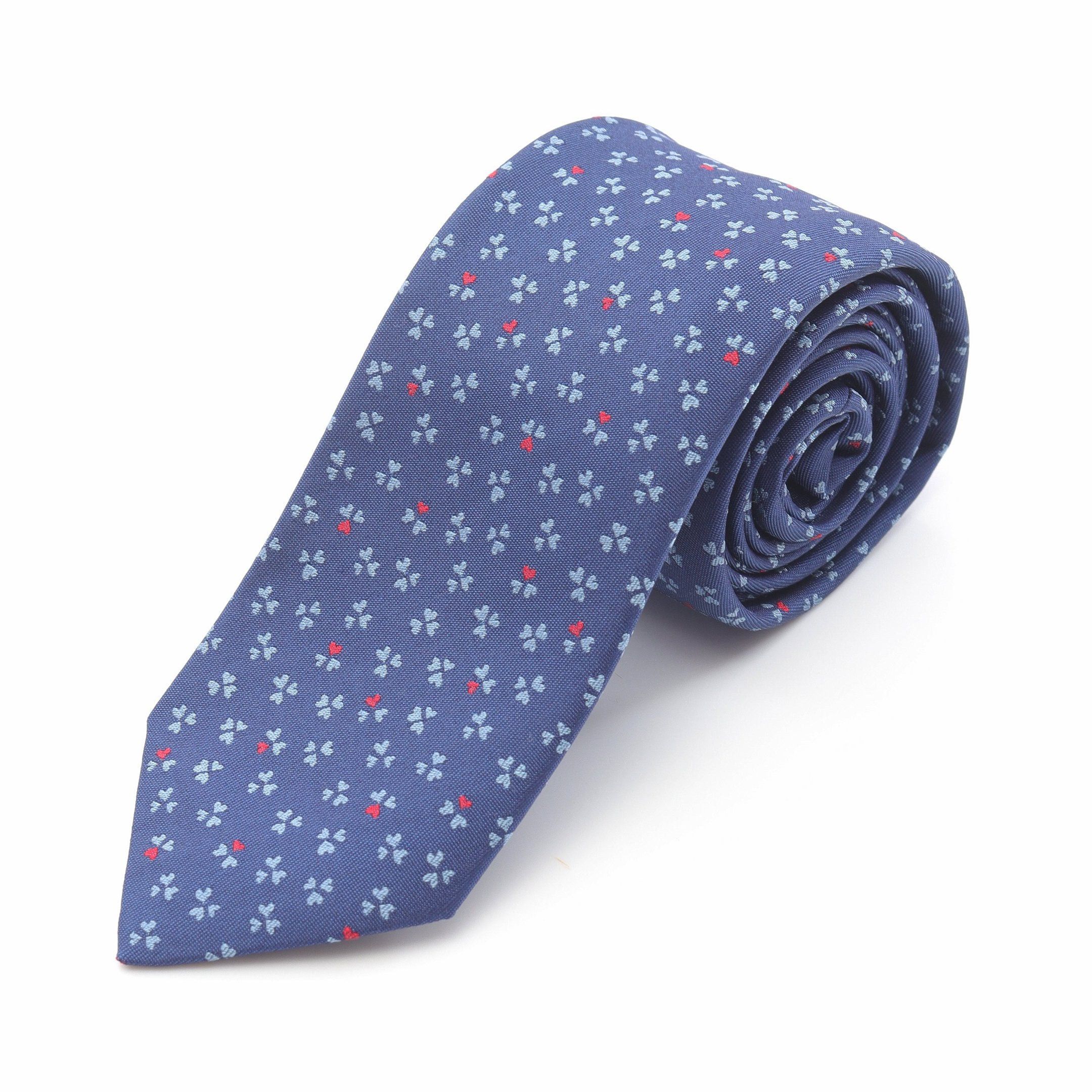 Hermes Hermes Tie Silk Dark Blue Light Red Size ONE SIZE - 1 Thumbnail