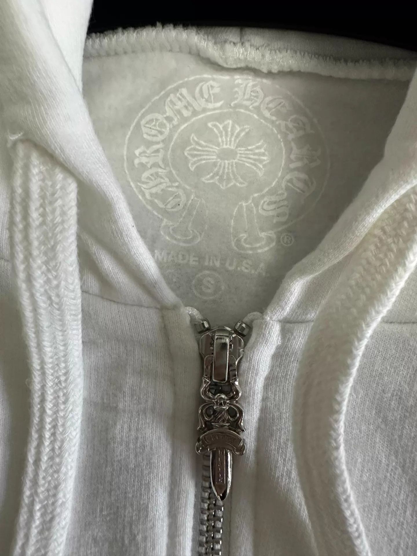 Chrome Hearts Chrome Hearts White Oversize Zip Jacket S Size US S / EU 44-46 / 1 - 3 Thumbnail