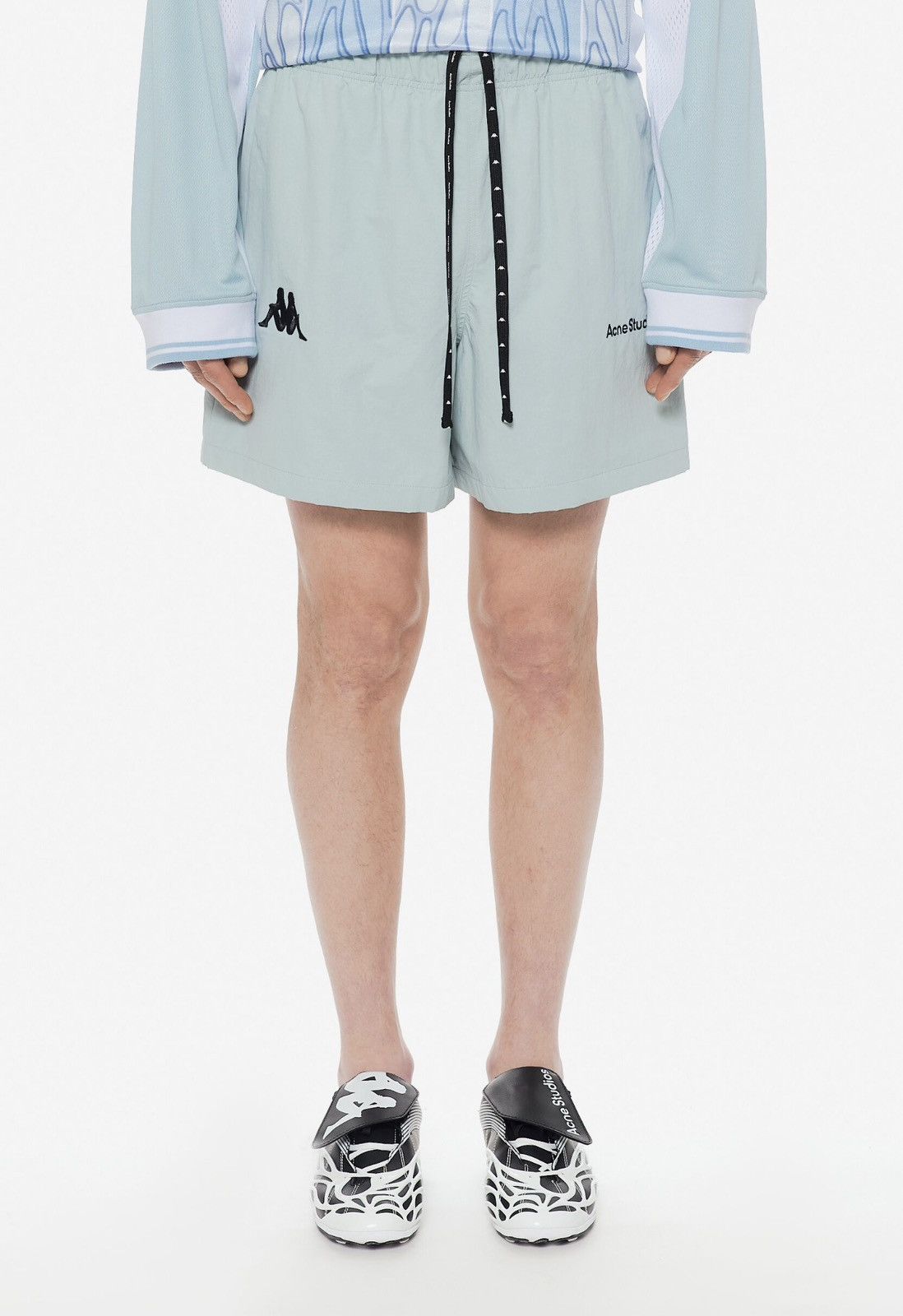 Acne Studios Last Acne Studios x Kappa Logo Nylon Blue Shorts Size US 30 / EU 46 - 1 Thumbnail