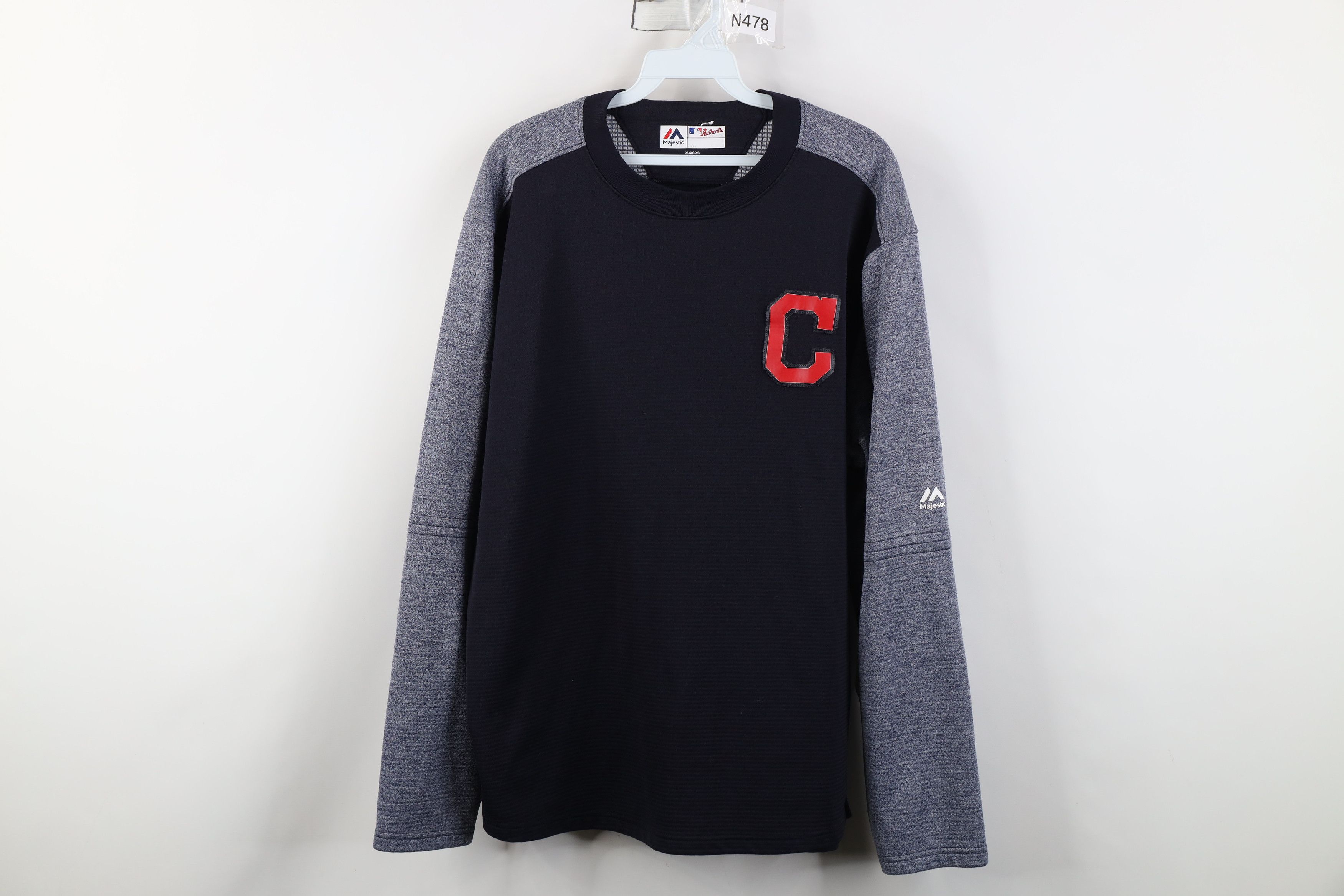 Majestic Majestic Therma Base Indians Thermal Fleece Lined Sweatshirt Size US XL / EU 56 / 4 - 1 Thumbnail