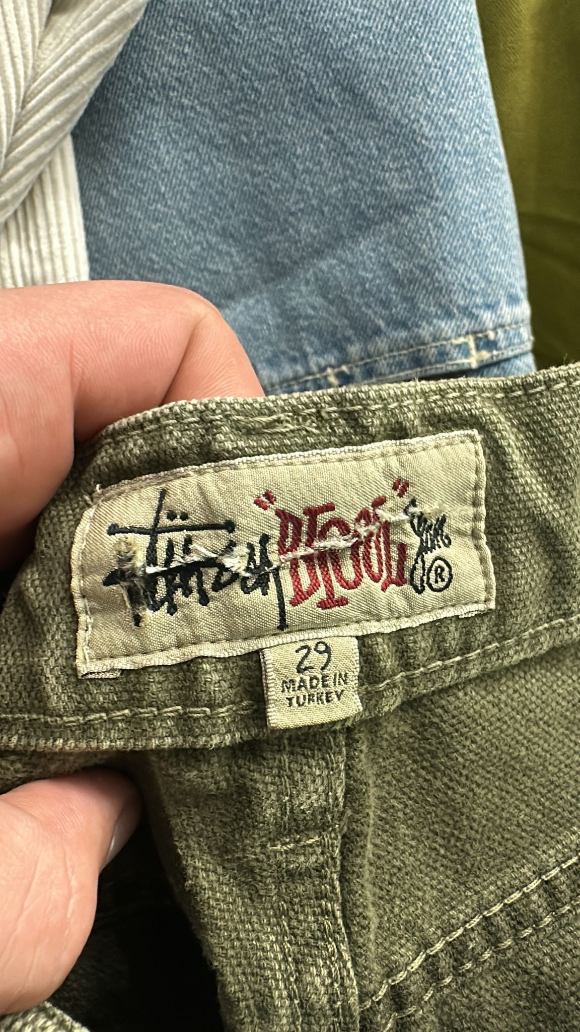 Stussy Stussy Big Ol Jean Size 29 Olive Drab Size US 29 - 5 Thumbnail