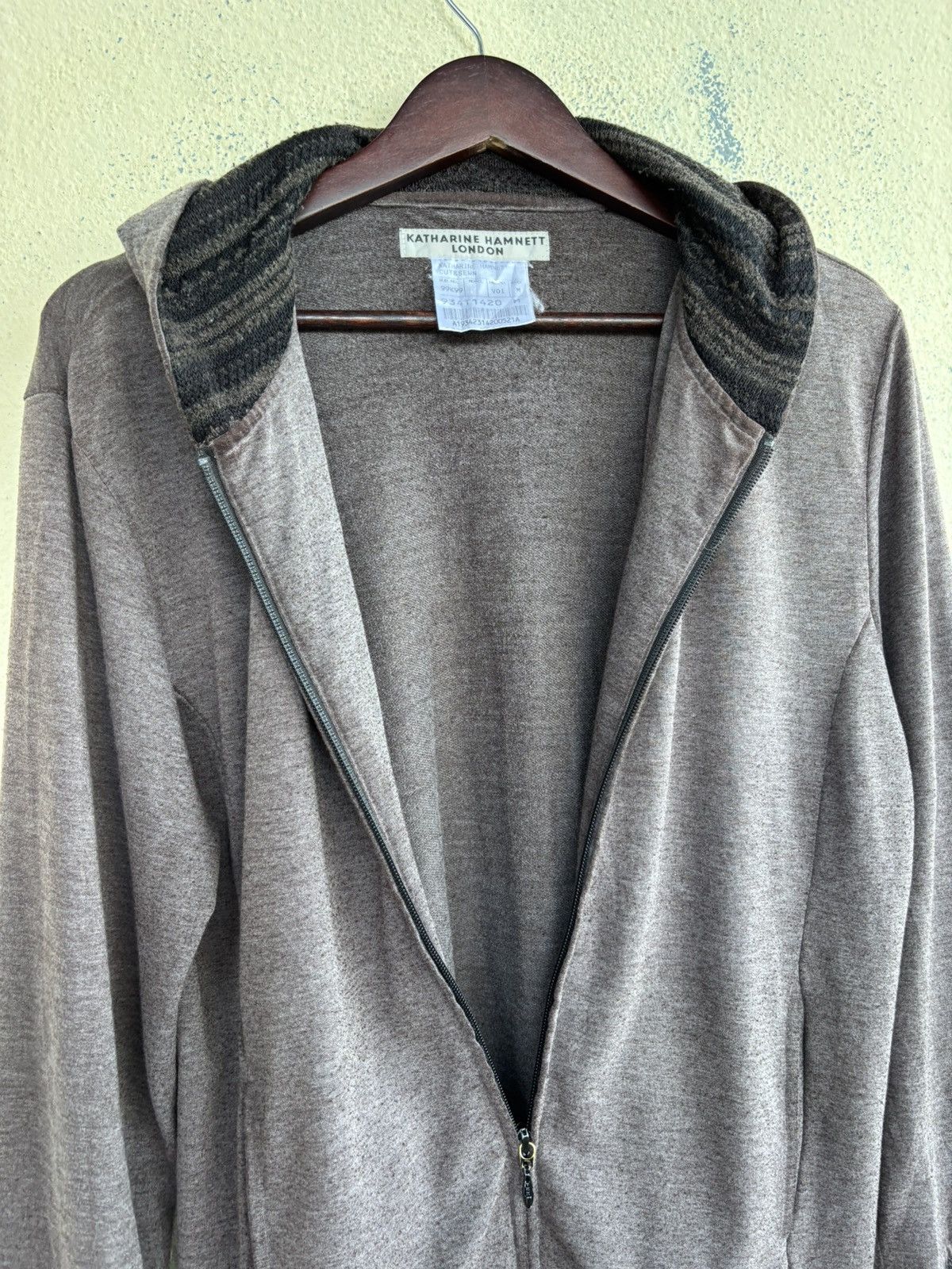 Katharine Hamnett London Zip Up Rayon Hoodie