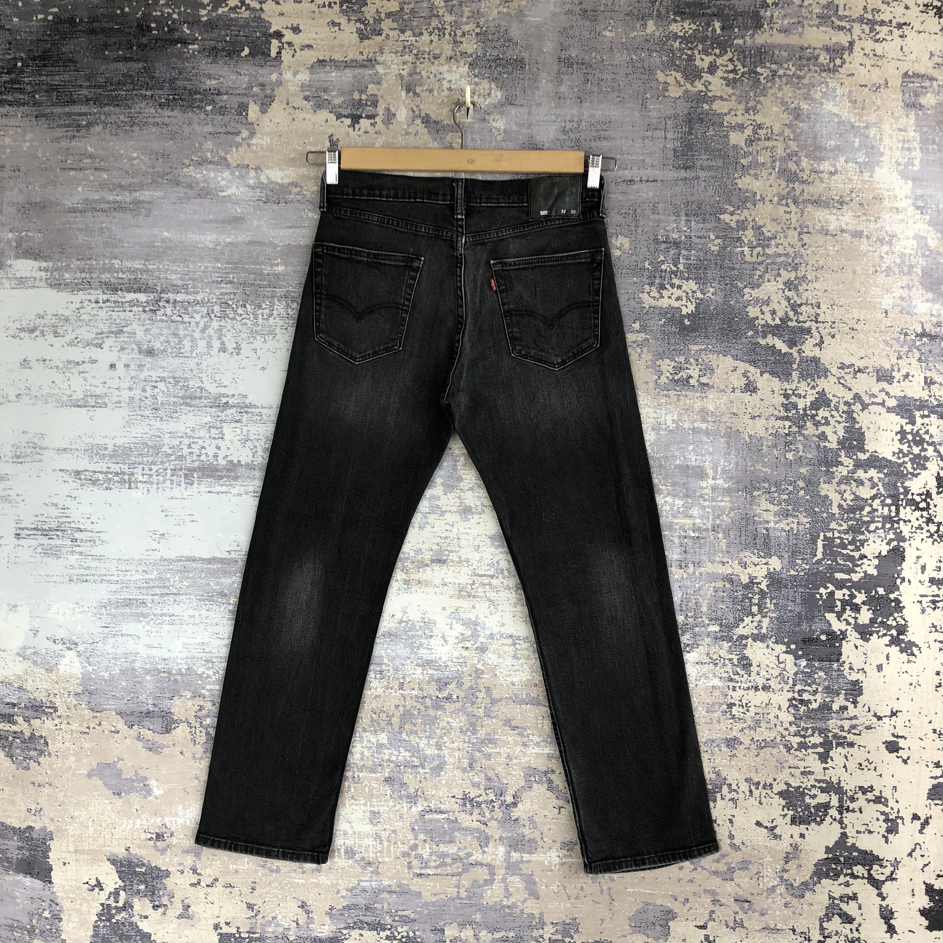 Levi's × Vintage Vintage Levis 505 Faded Black Jeans Levi's Distressed Denim Size US 30 / EU 46 - 2 Thumbnail
