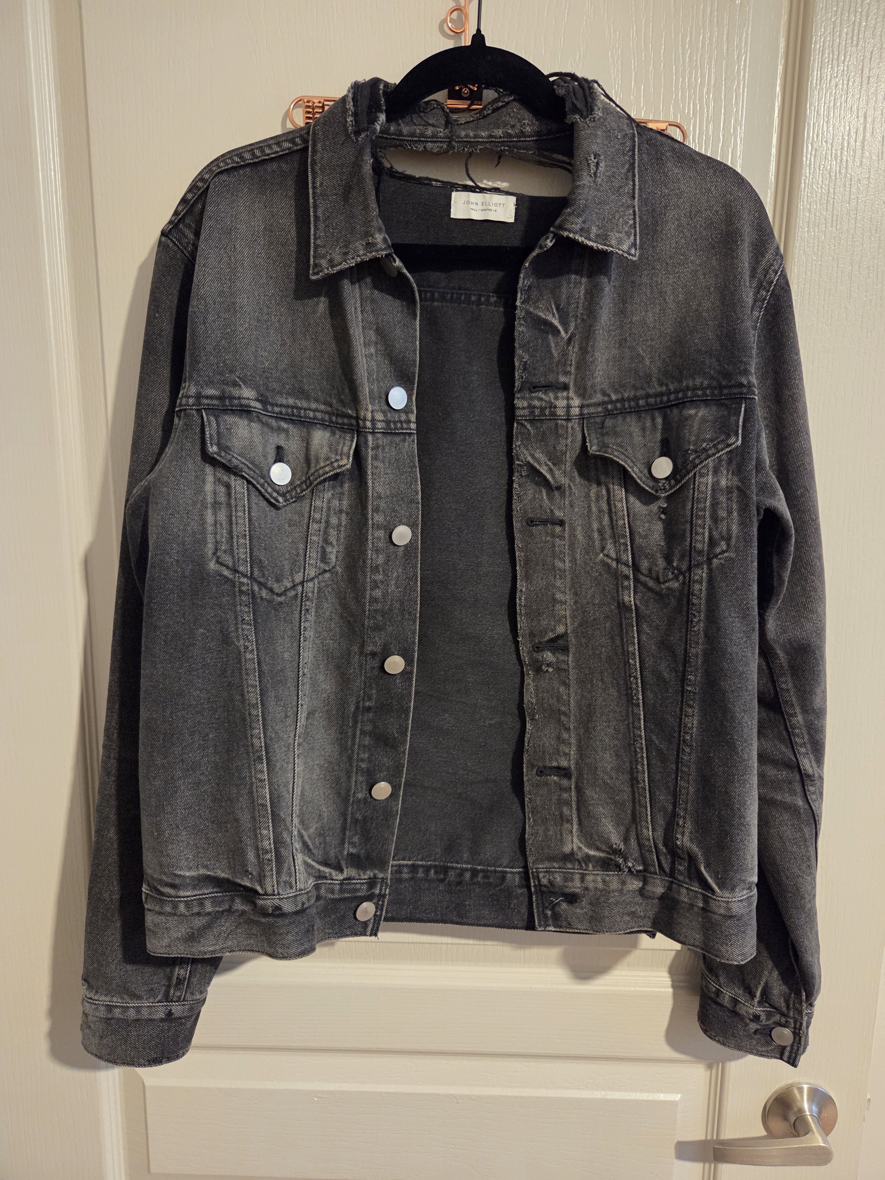 John Elliott Black Denim Thumper Sz 2 Size US M / EU 48-50 / 2 - 1 Thumbnail
