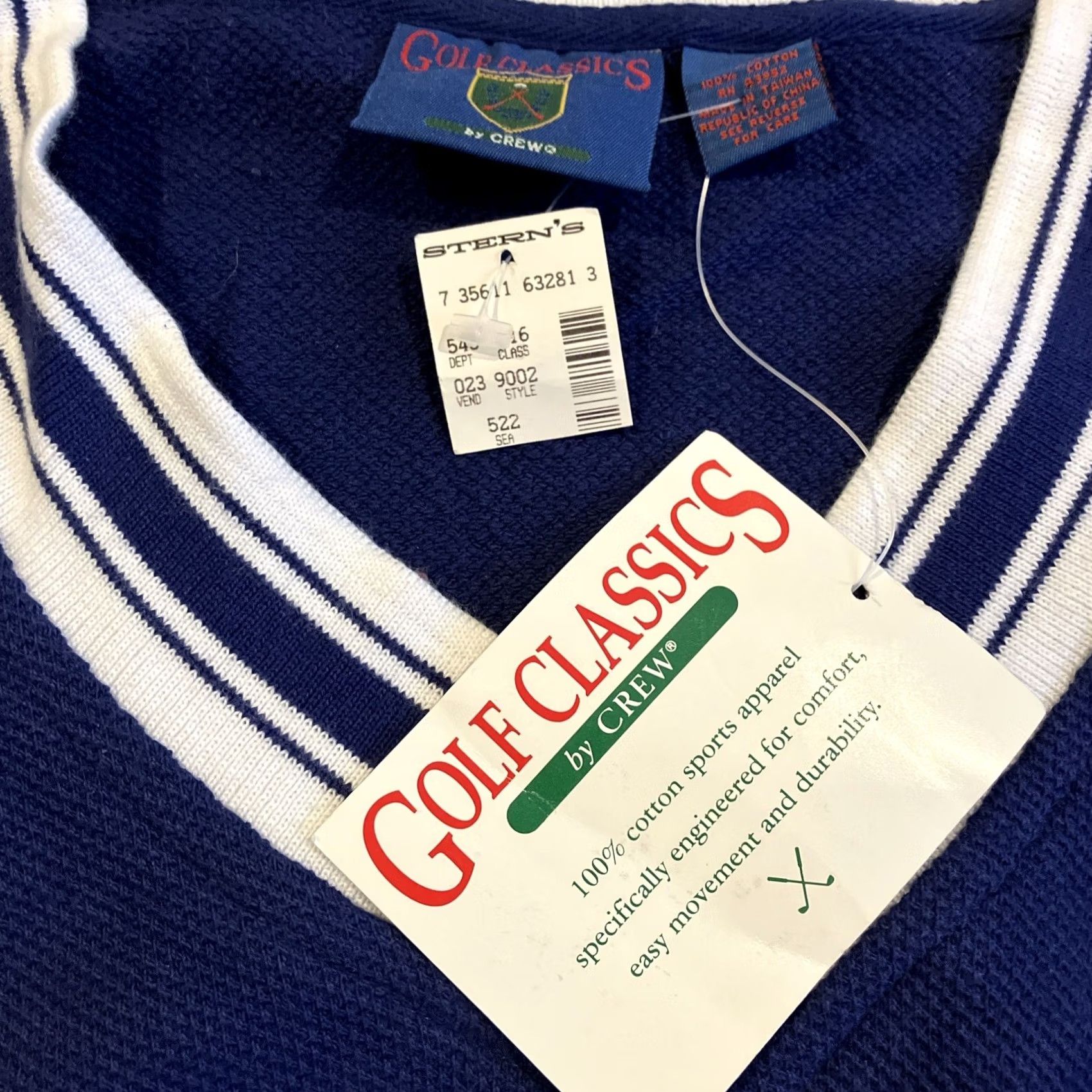 Vintage Vintage Golf Classics By Crew Cotton V Neck Embroidered Sweater XL NWT Size US XL / EU 56 / 4 - 3 Thumbnail