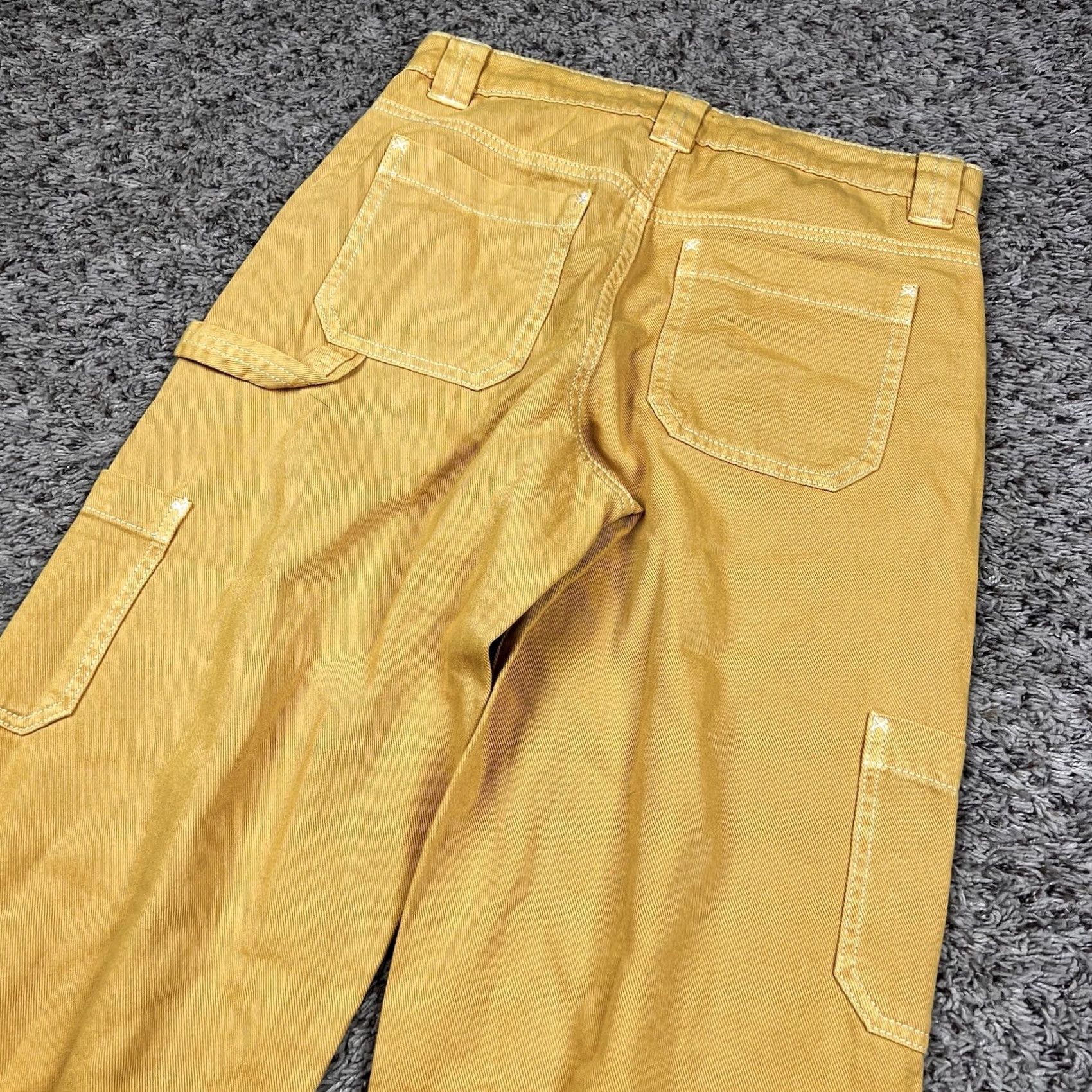 Garage Garage Yellow Dani Cargo Carpenter Straight Leg Baggy Pants Women's Size 0 Jeans Pants Slim Fit Cargo Pockets 80s 90s Grunge Retro Vintage? Size 28" / US 6 / IT 42 - 7 Thumbnail