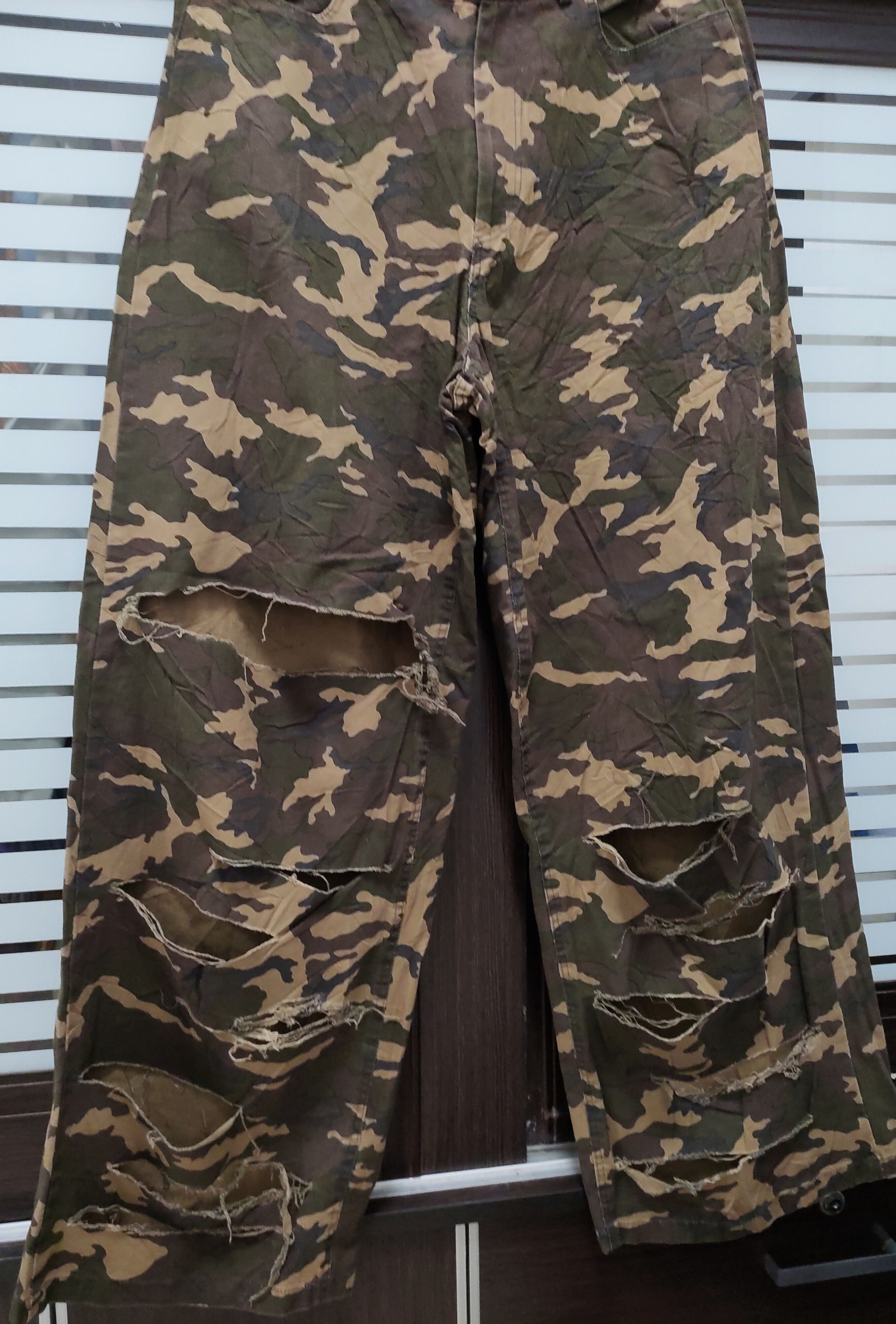 Seditionaries 💥Baggy Streetwear Distressed Army Pants💥 Size US 33 - 3 Thumbnail