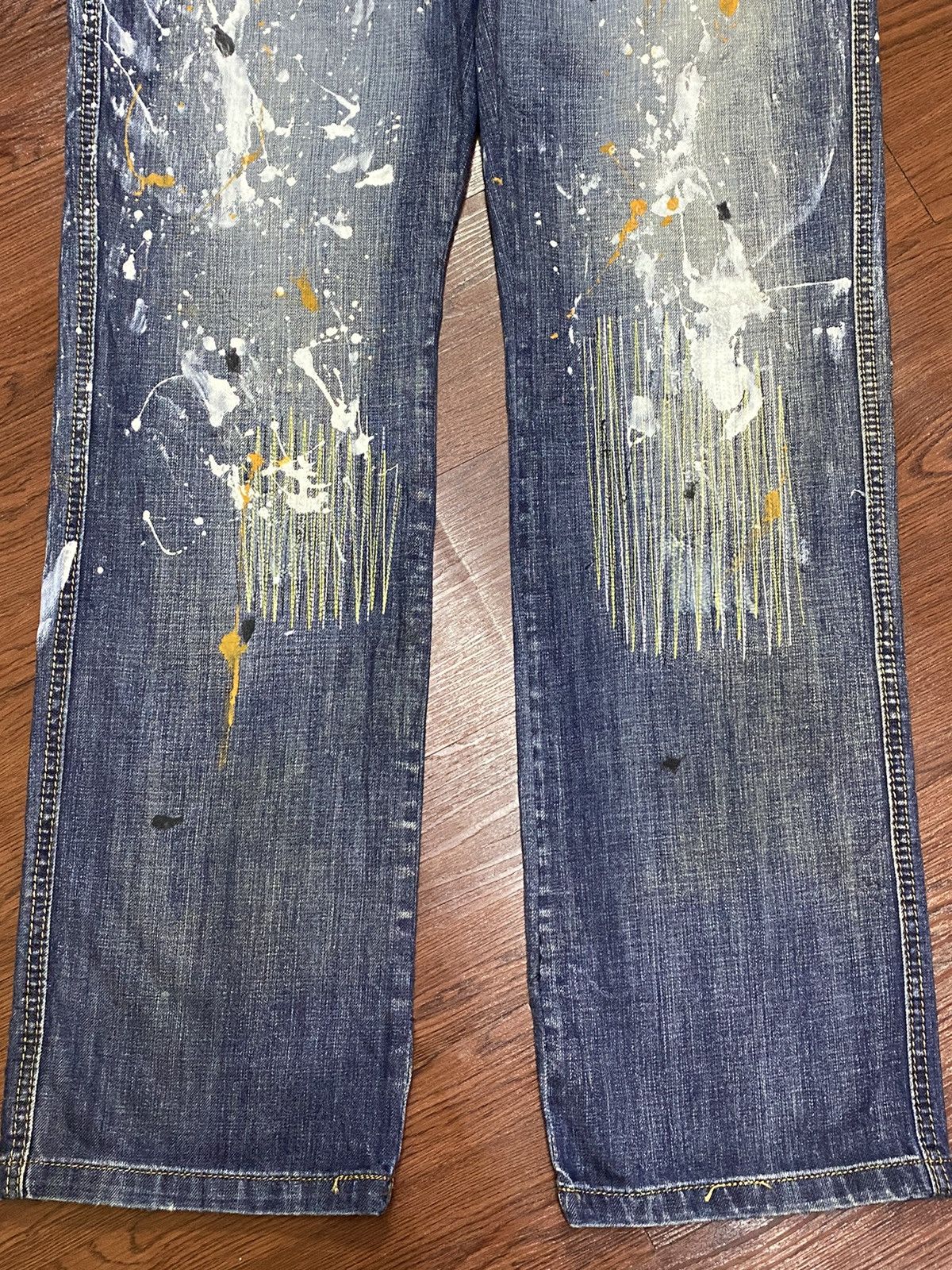 Japanese Brand Vintage Japanese Brands Paint Splatter Jeans Size US 38 / EU 54 - 5 Thumbnail
