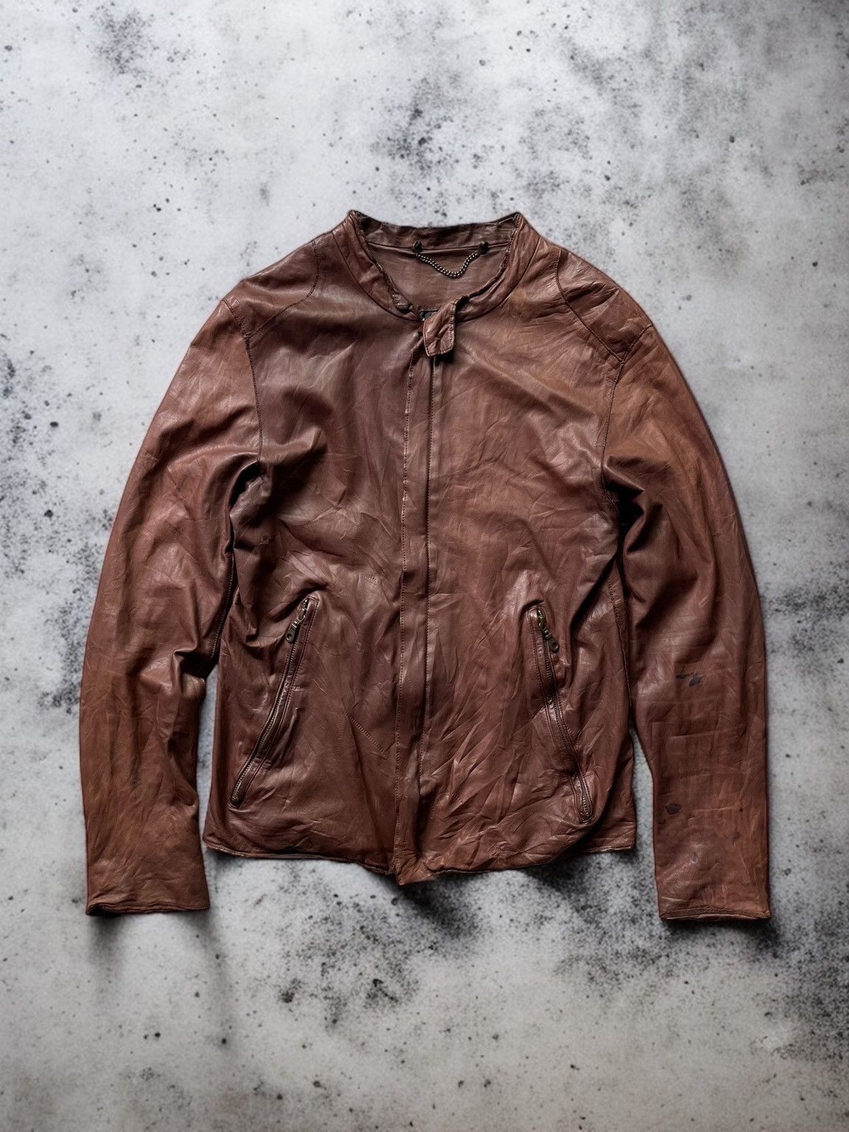 14th Addiction 🔥Vintage Sisii Japan Genuine Leather Racer Jacket LGB Style Size US M / EU 48-50 / 2 - 3 Thumbnail