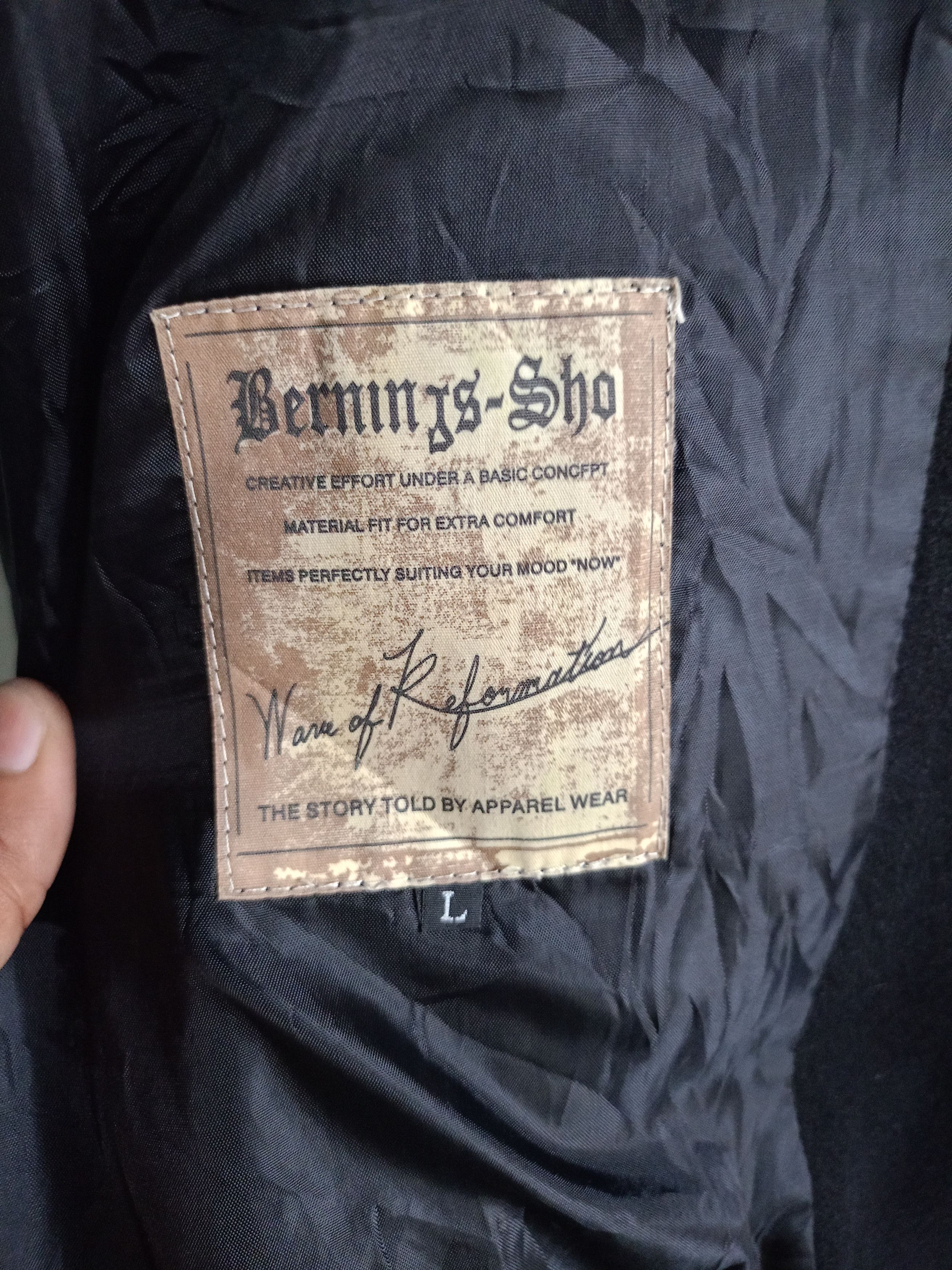 BERNINGS SHO 2000s Bernings sho Wool Bomber jacket Size US L / EU 52-54 / 3 - 7 Thumbnail