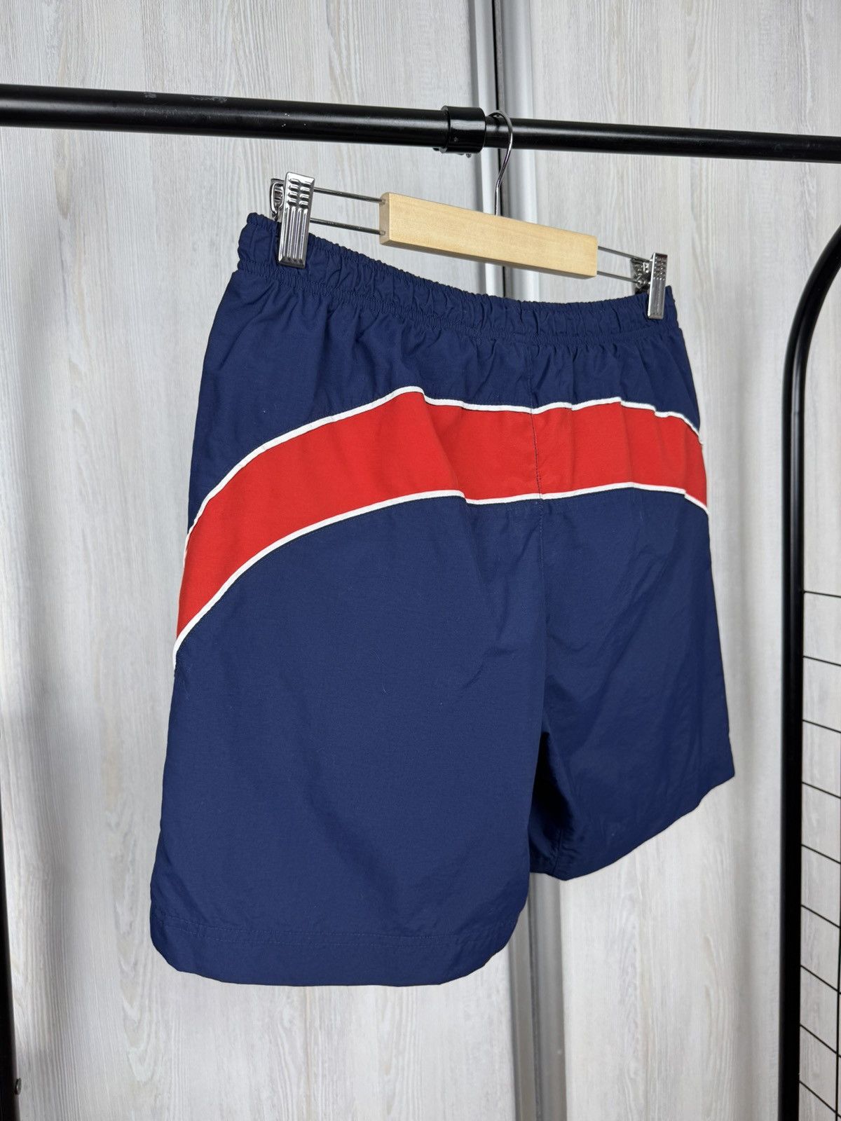 Nike Nike vintage y2k blue red nylon swoosh shorts Size US 30 / EU 46 - 6 Thumbnail