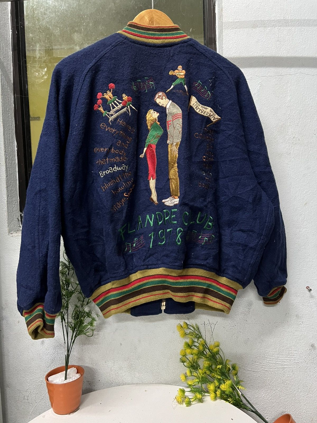 Japanese Brand × Vintage VINTAGE FLANDRE CLUB 1978 VARSITY JACKET Size US M / EU 48-50 / 2 - 1 Thumbnail