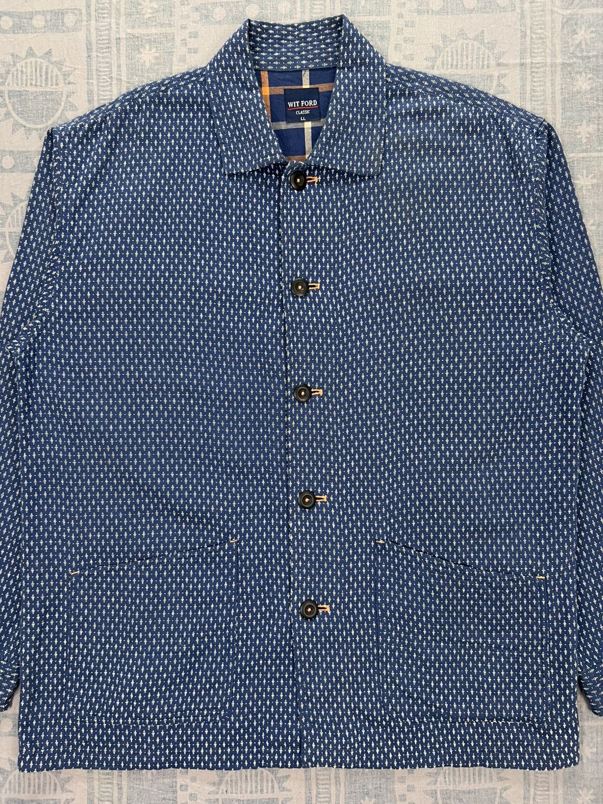 Japanese Brand Wit Ford Classic Sashiko Chore Jacket Size US L / EU 52-54 / 3 - 3 Thumbnail