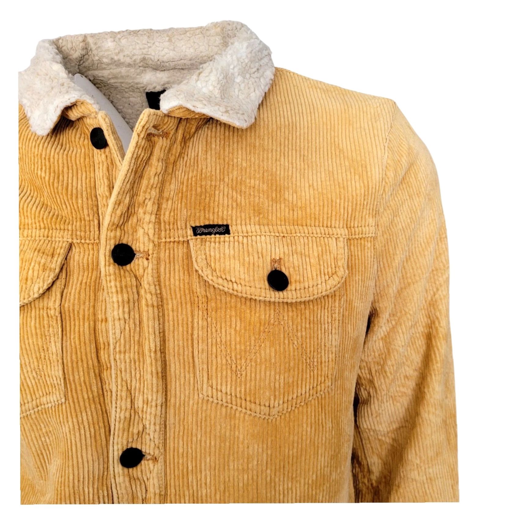 Wrangler Wrangler Sherpa-Lined Corduroy Jacket Mens M Camel Tan Jacket Size US M / EU 48-50 / 2 - 3 Thumbnail
